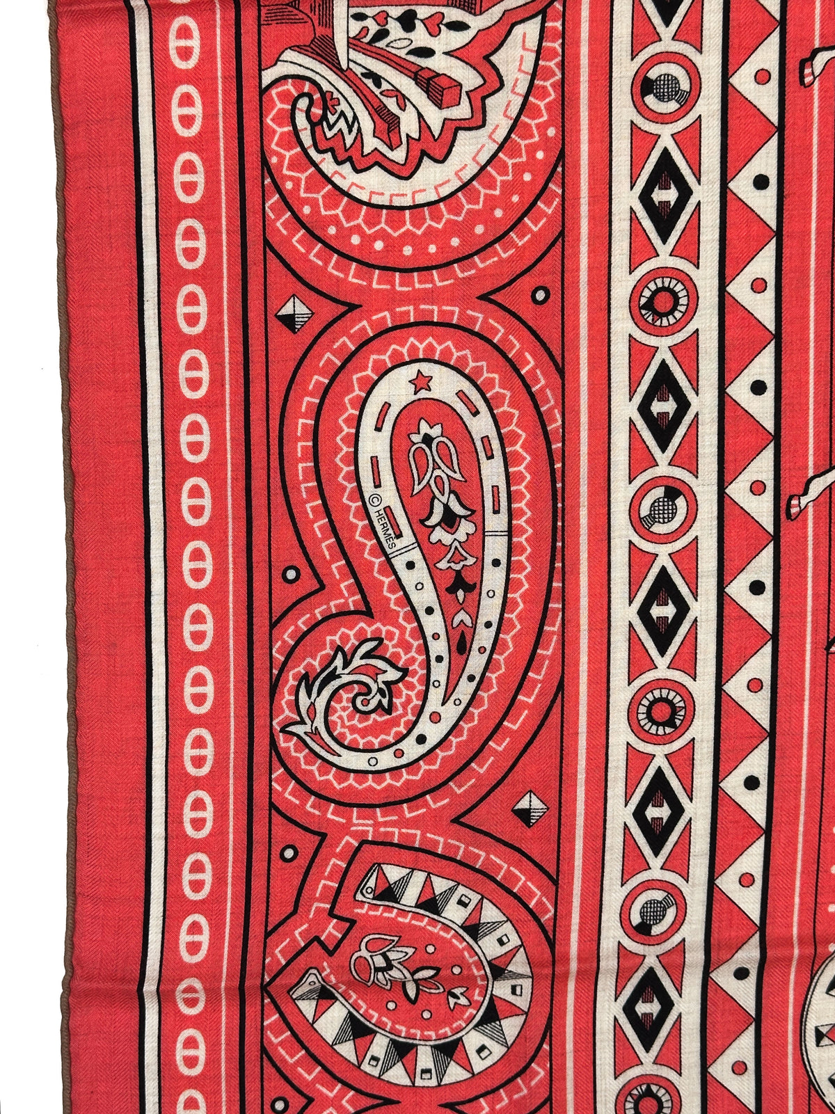 Hermès Cheval de Coeur Bandana Cashmere Silk 140