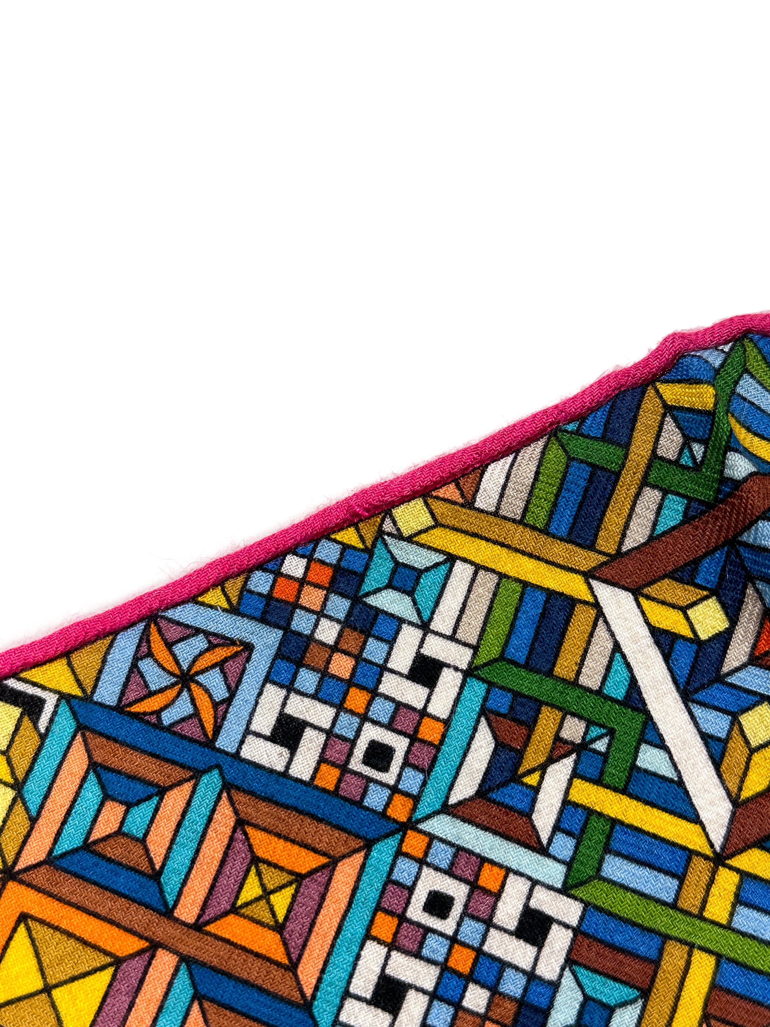 Hermès Le Jaguar et le Colibri Cashmere Silk 140