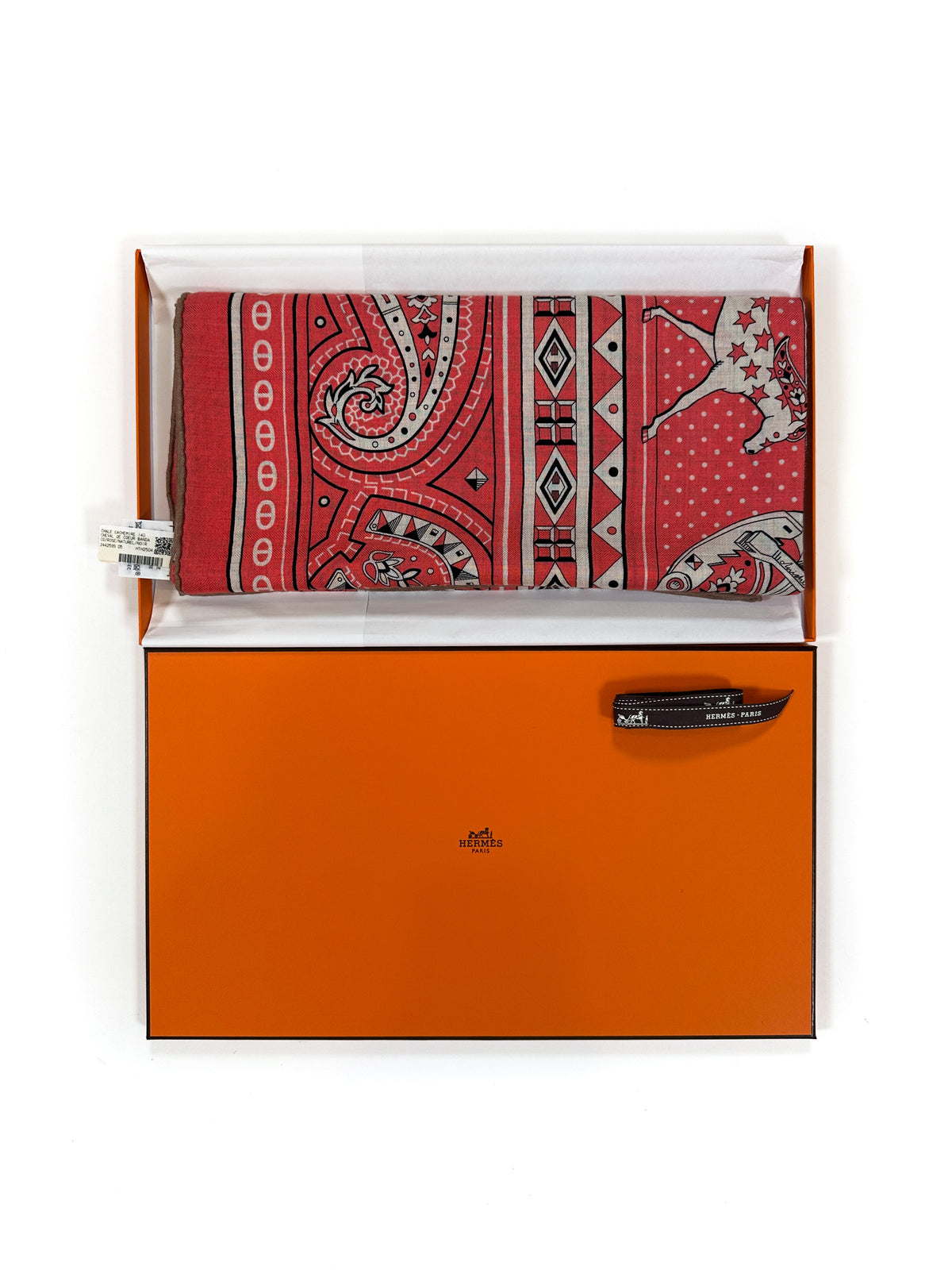 Hermès Cheval de Coeur Bandana Cashmere Silk 140