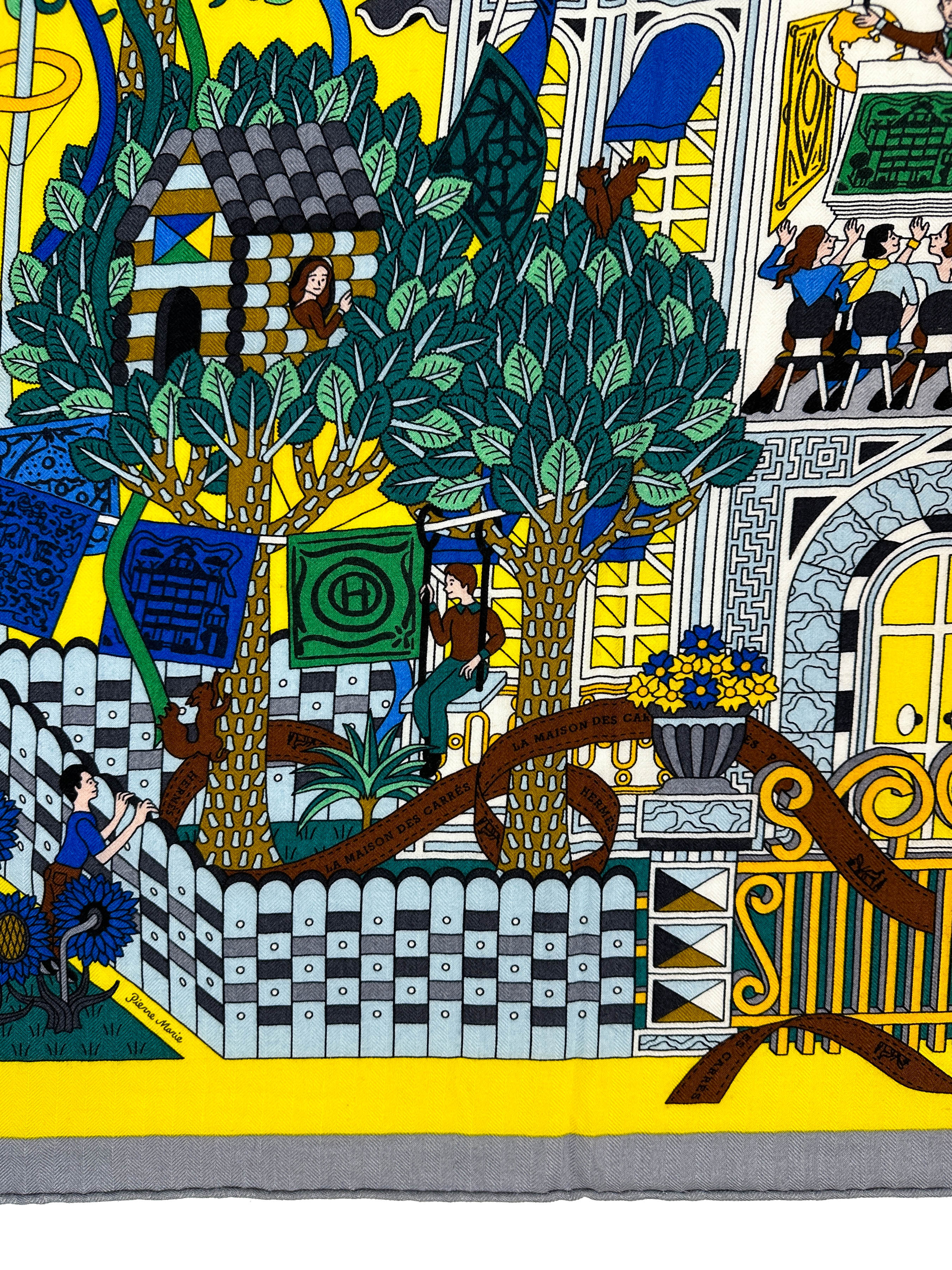 Hermès La Maison des Carrés Cashmere Silk 140