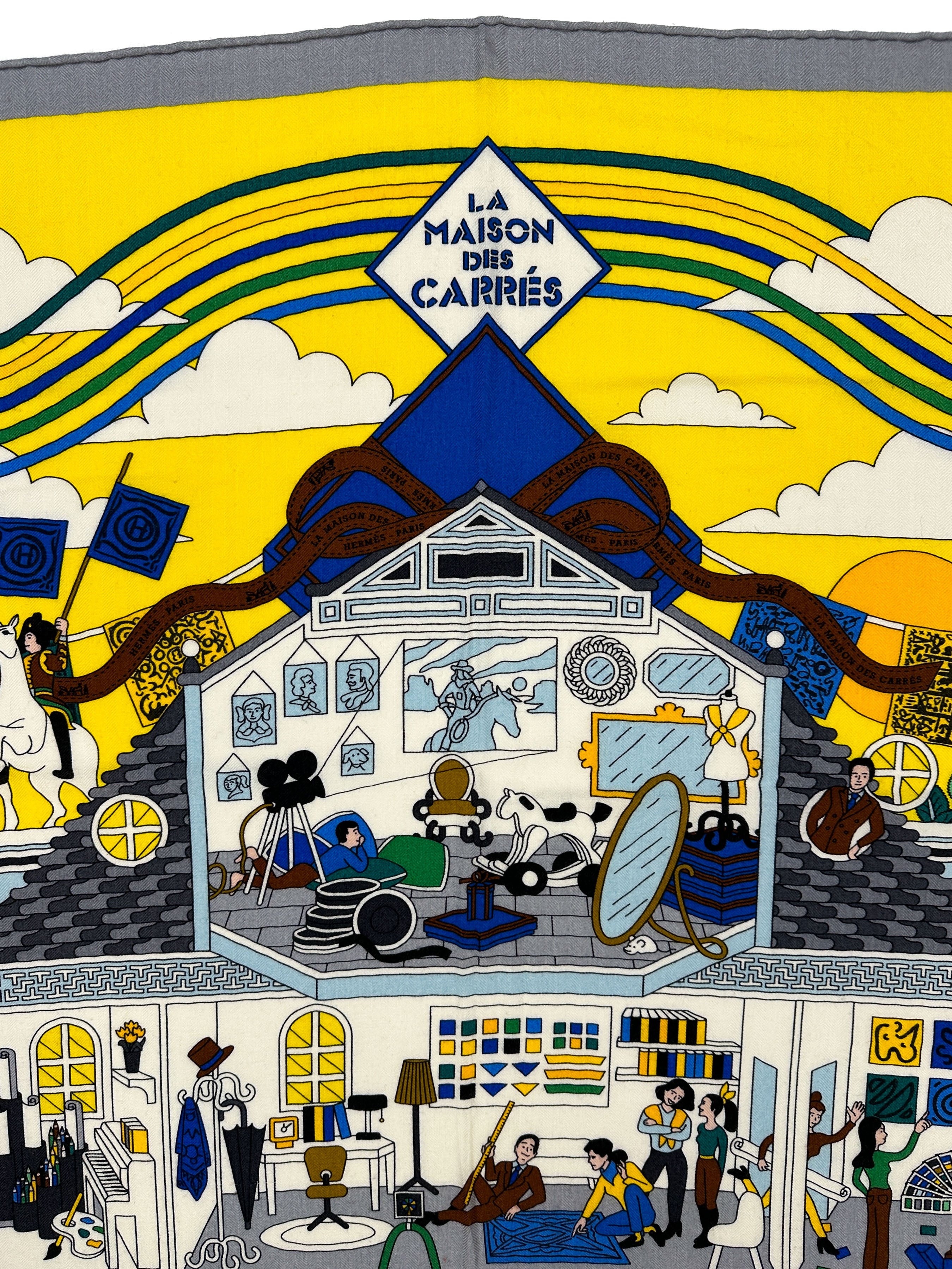 Hermès La Maison des Carrés Cashmere Silk 140