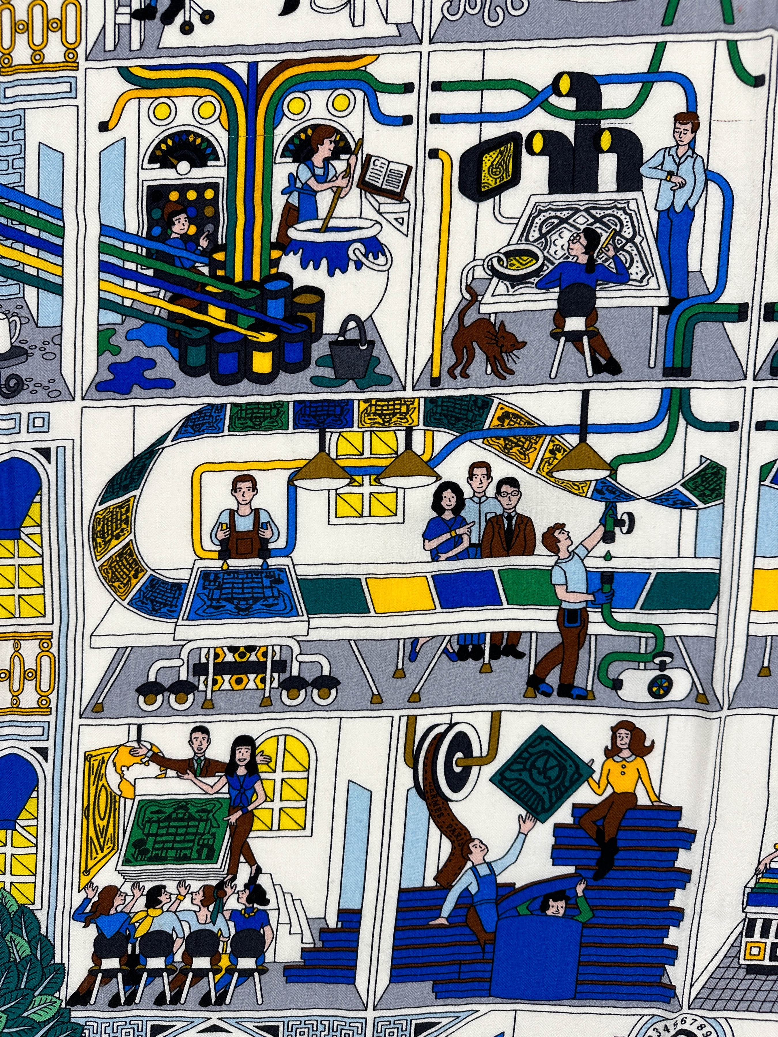 Hermès La Maison des Carrés Cashmere Silk 140