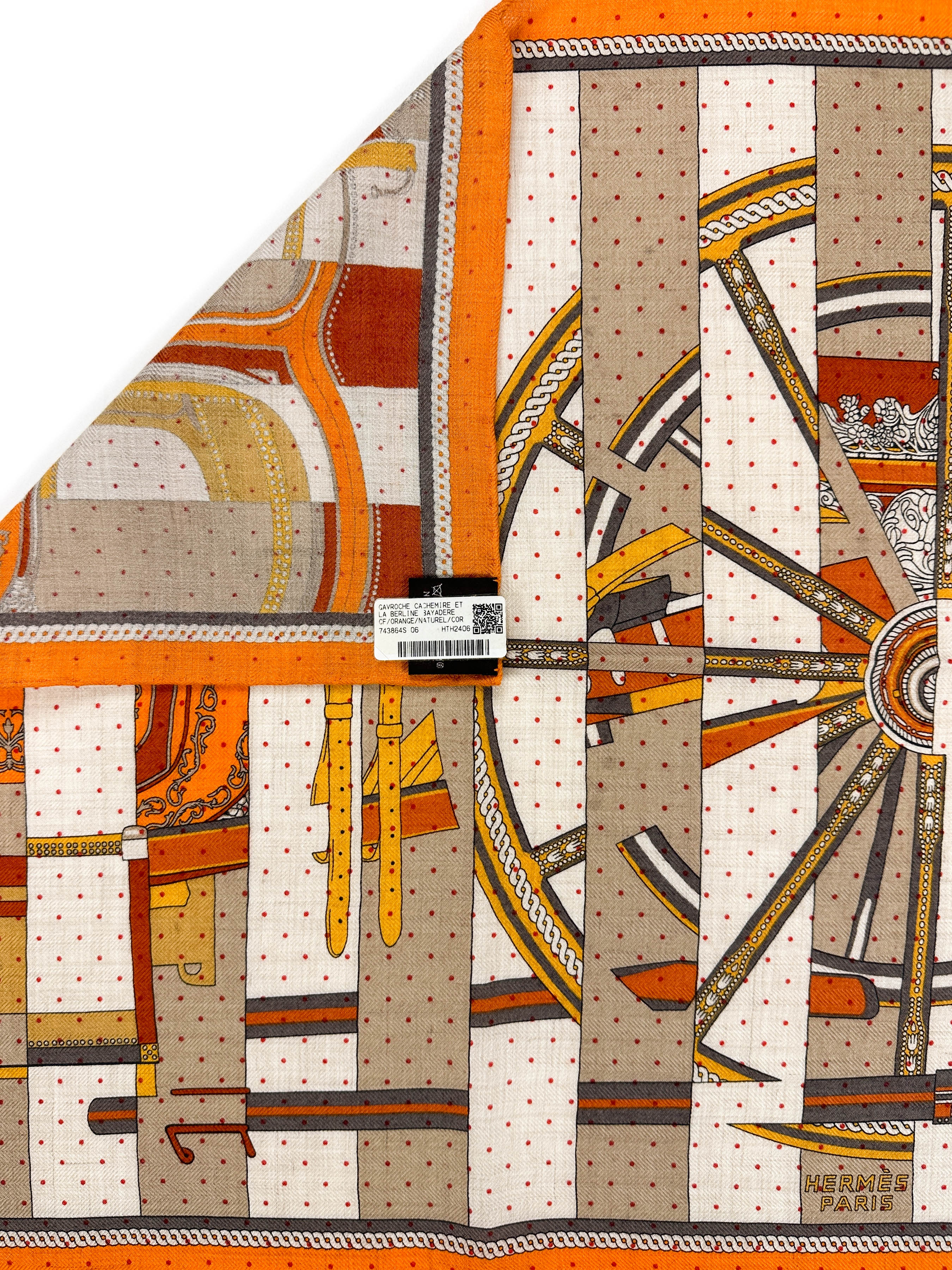 Hermès La Berline Payadere Cashmere Silk 45