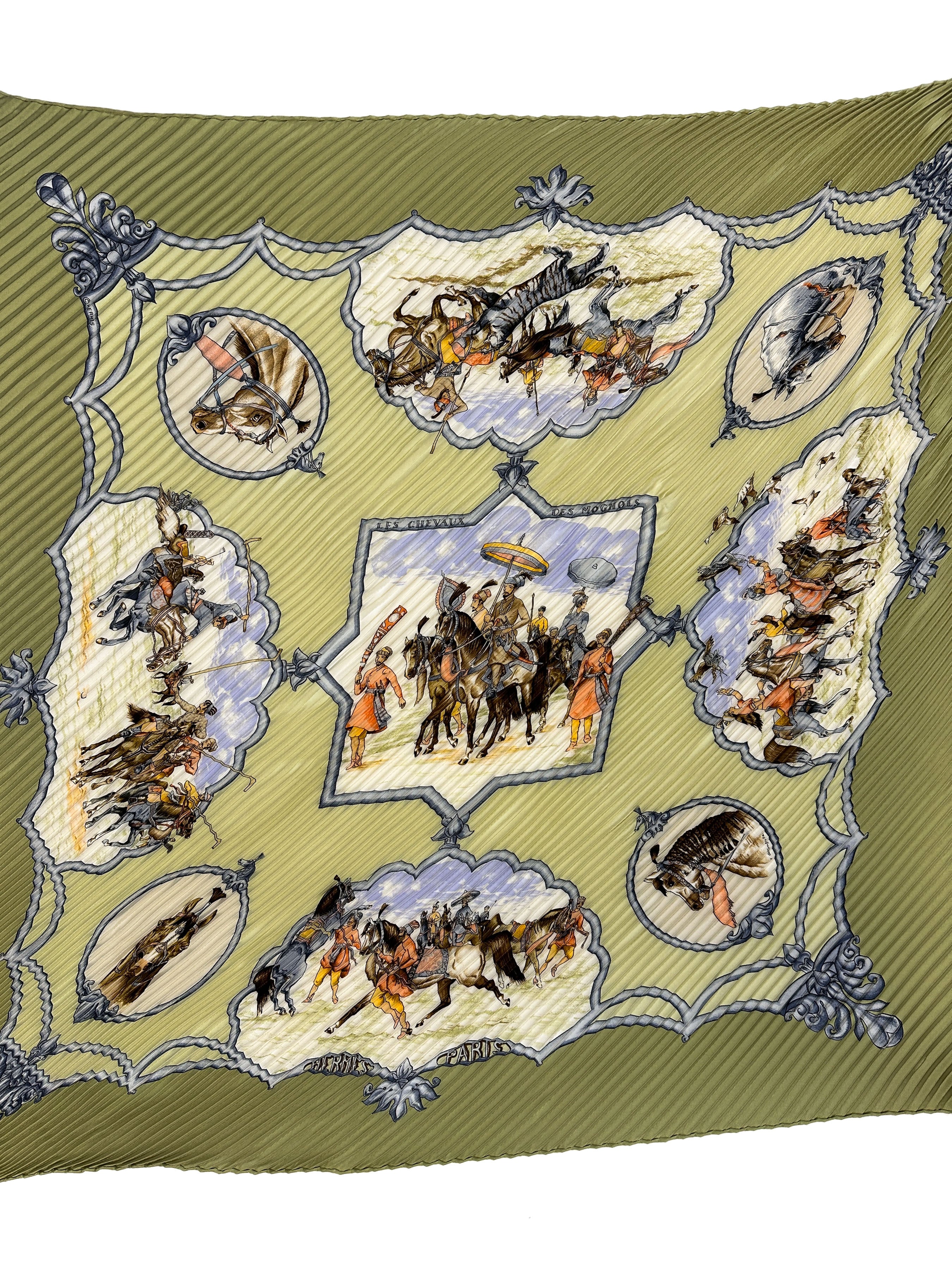 Hermès Les Chevaux des Moghols Plissé 90