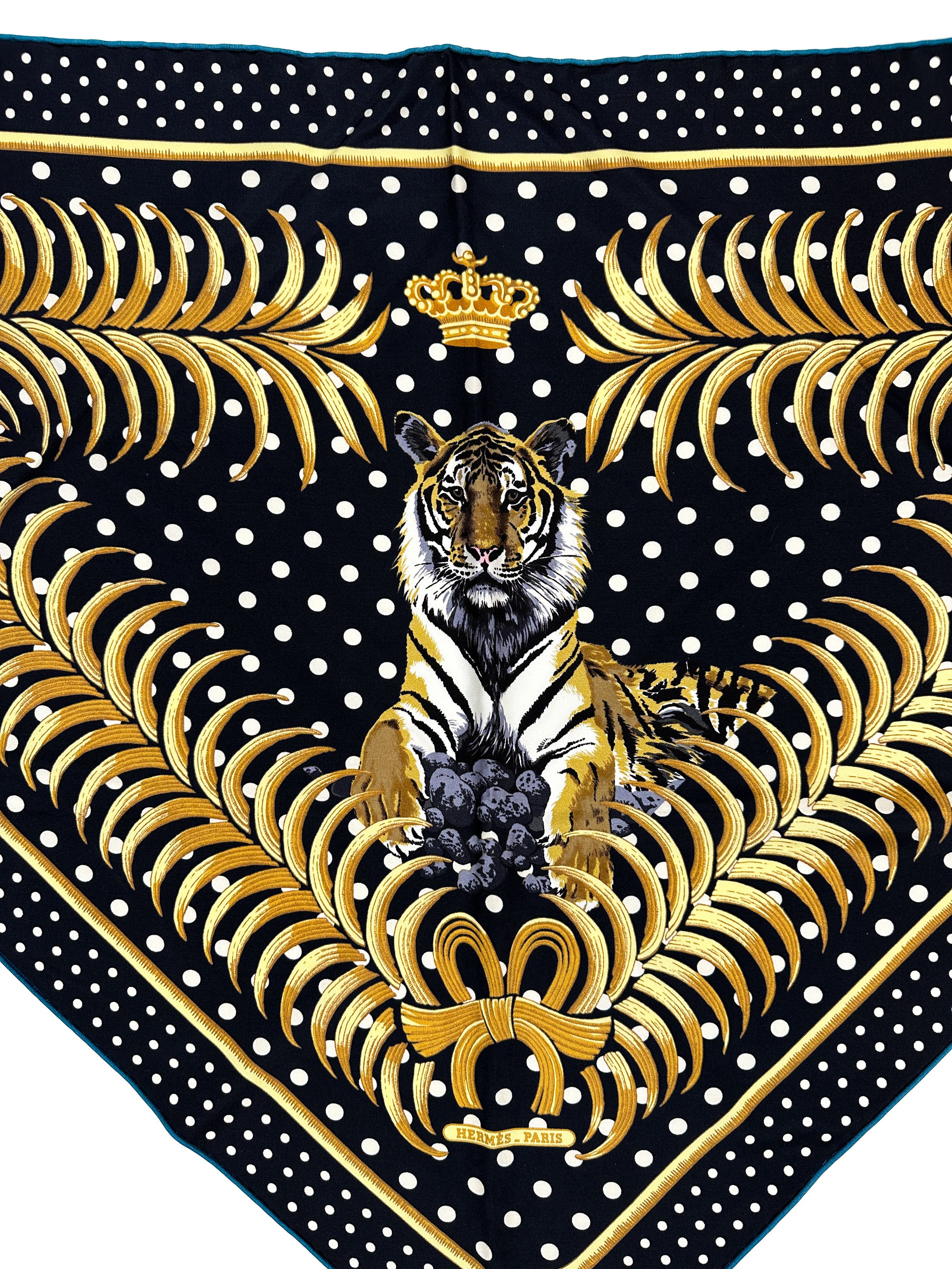 Hermès Tigre Royal Pointe Royale Washed Silk Triangle