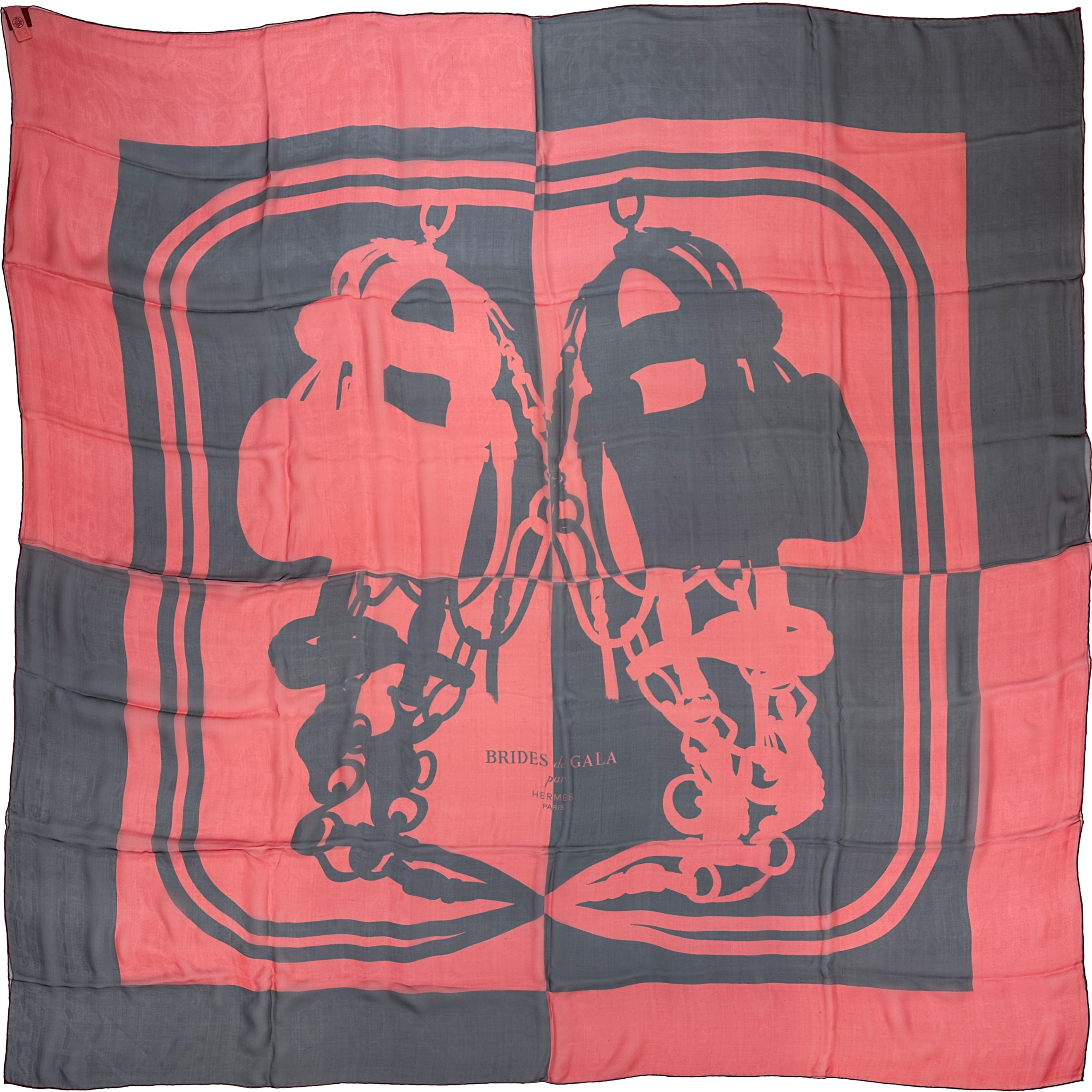 Hermès Brides de Gala Quadri Tatouage Mousseline 140
