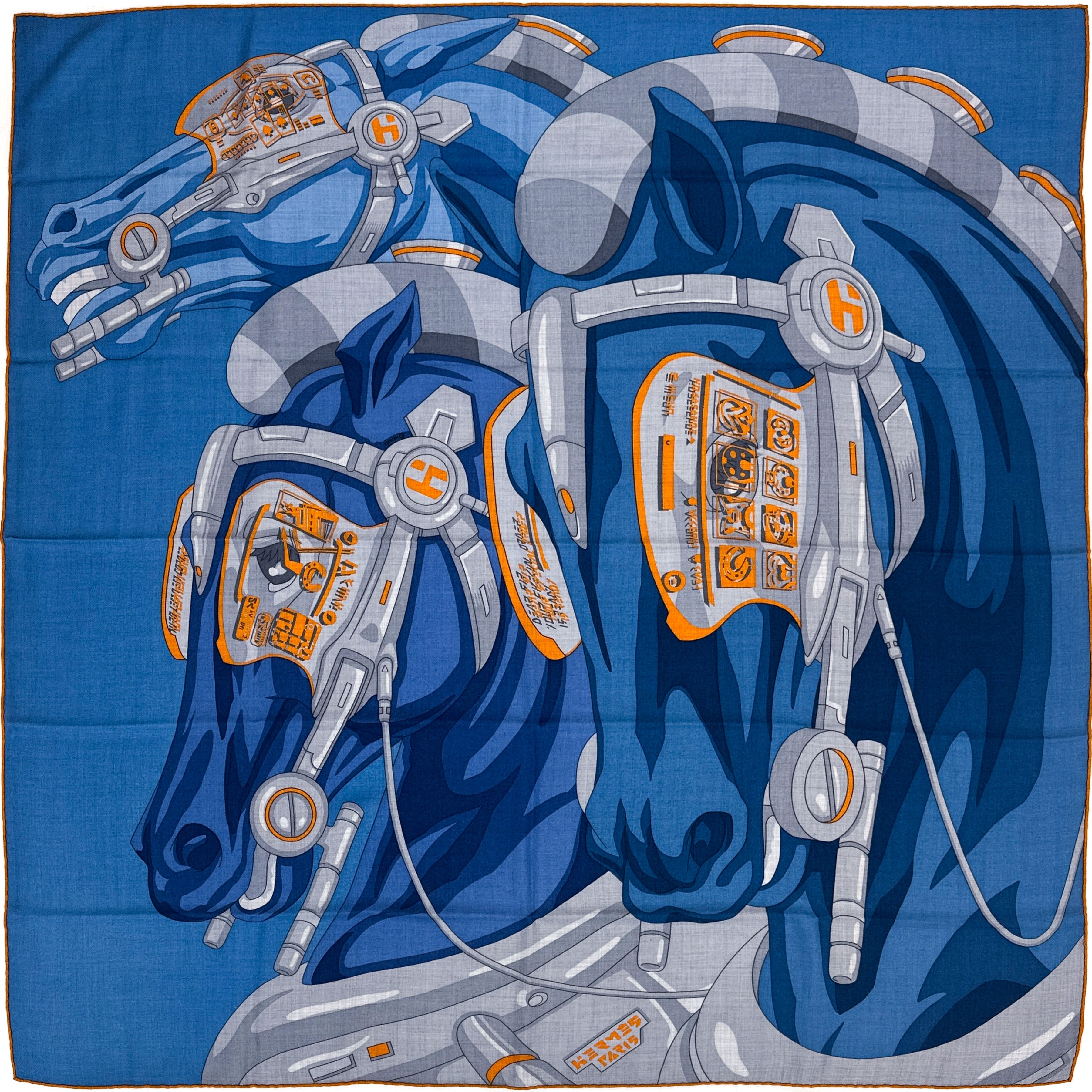 Hermès Horse Reality Cashmere Silk 100