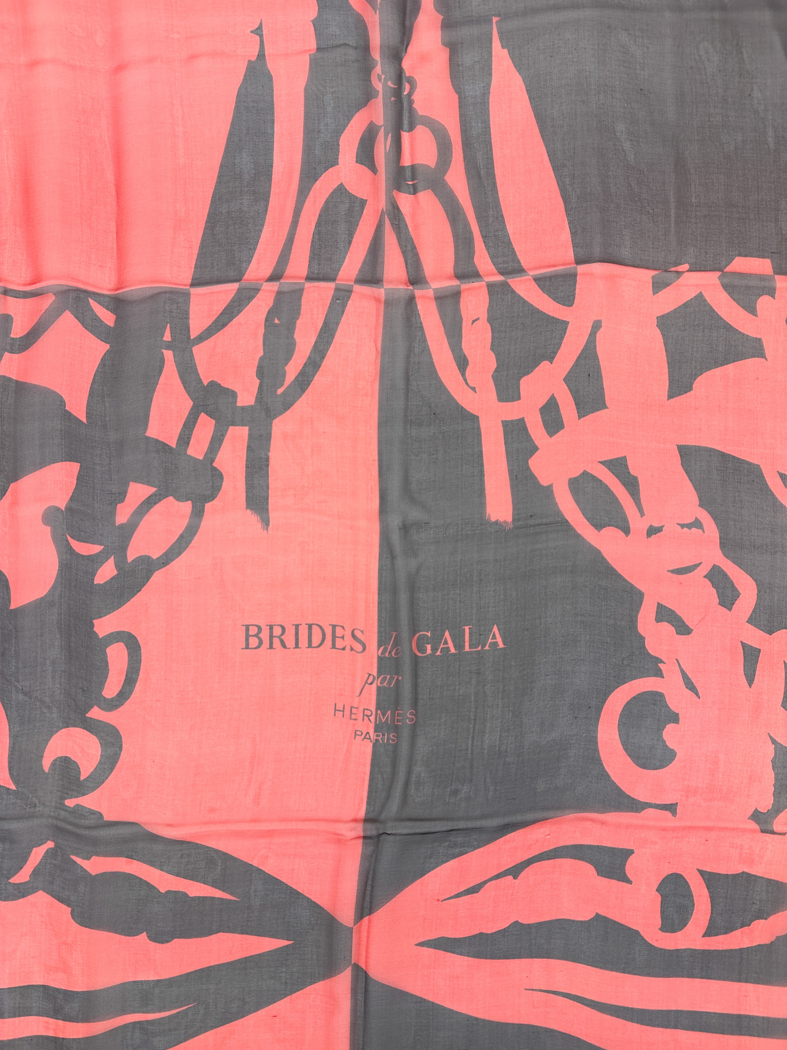 Hermès Brides de Gala Quadri Tatouage Mousseline 140