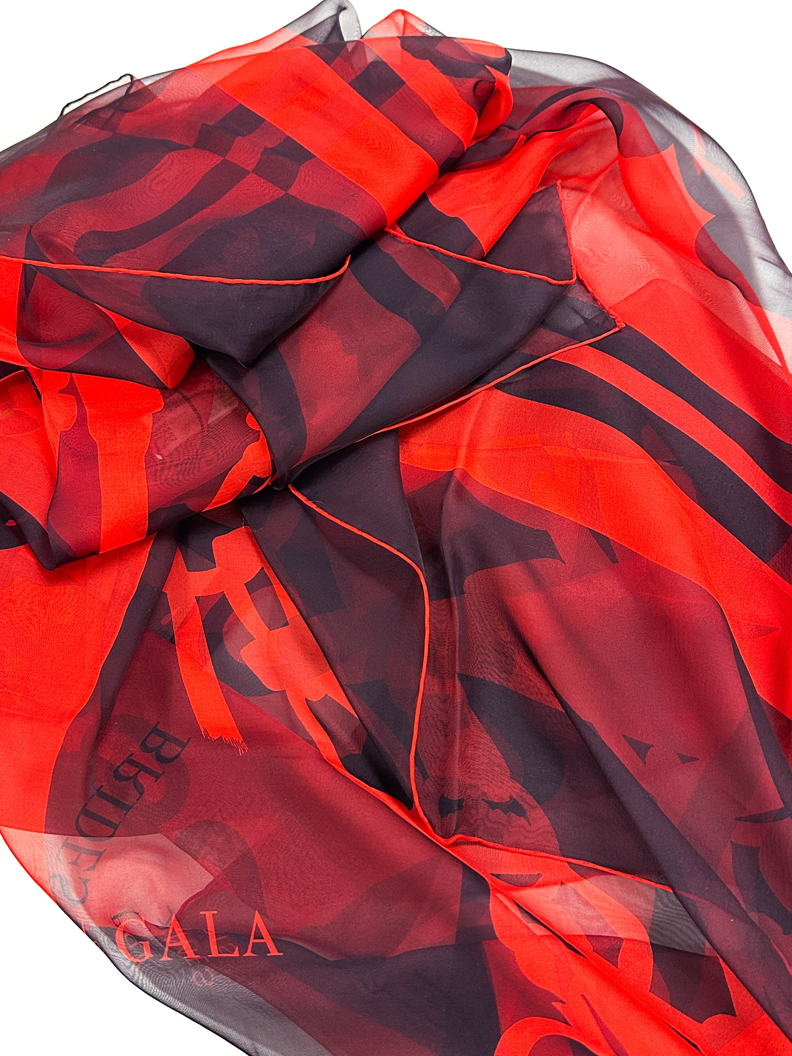 Hermès Brides de Gala Quadri Tatouage Mousseline 140