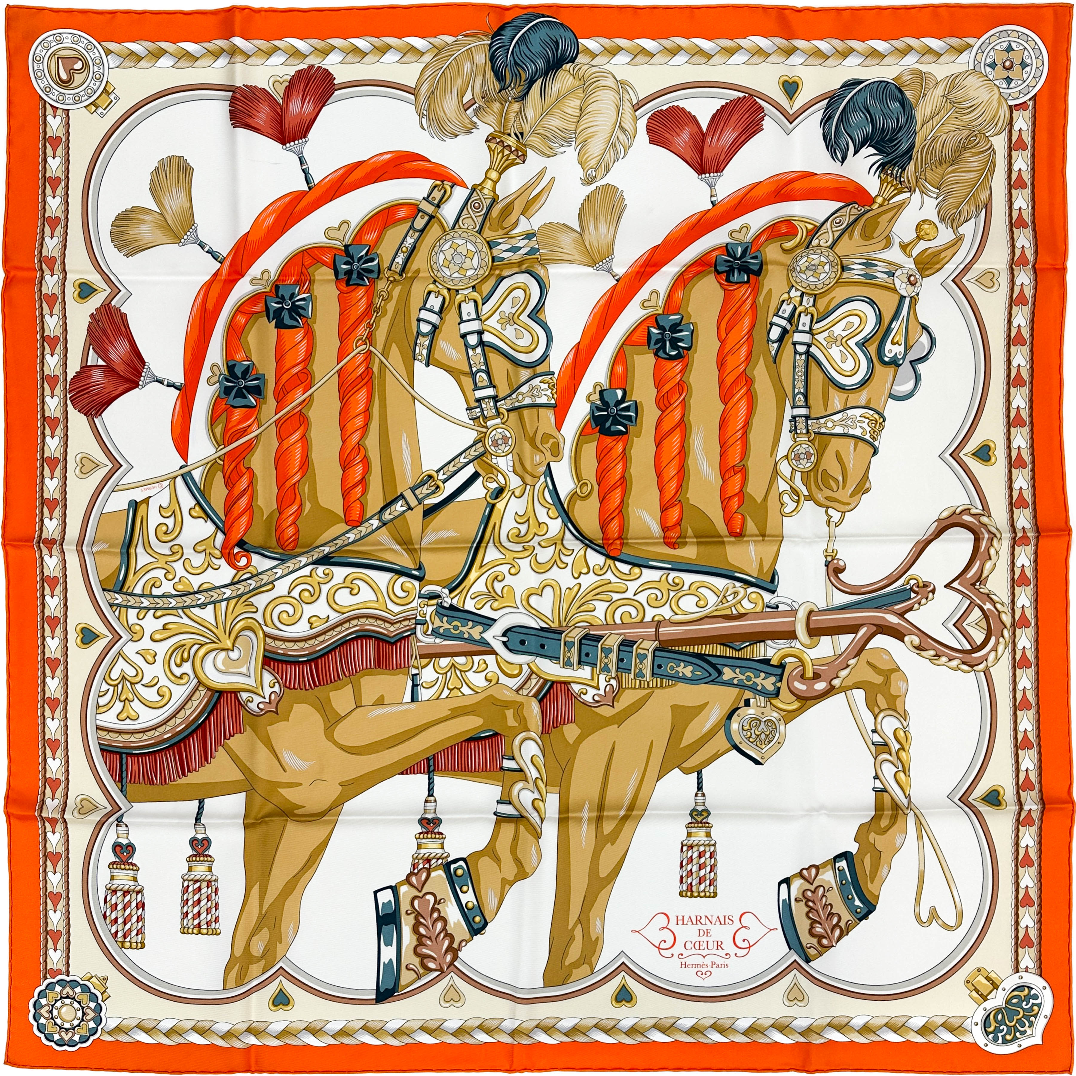 Hermès Harnais de Coeur 90