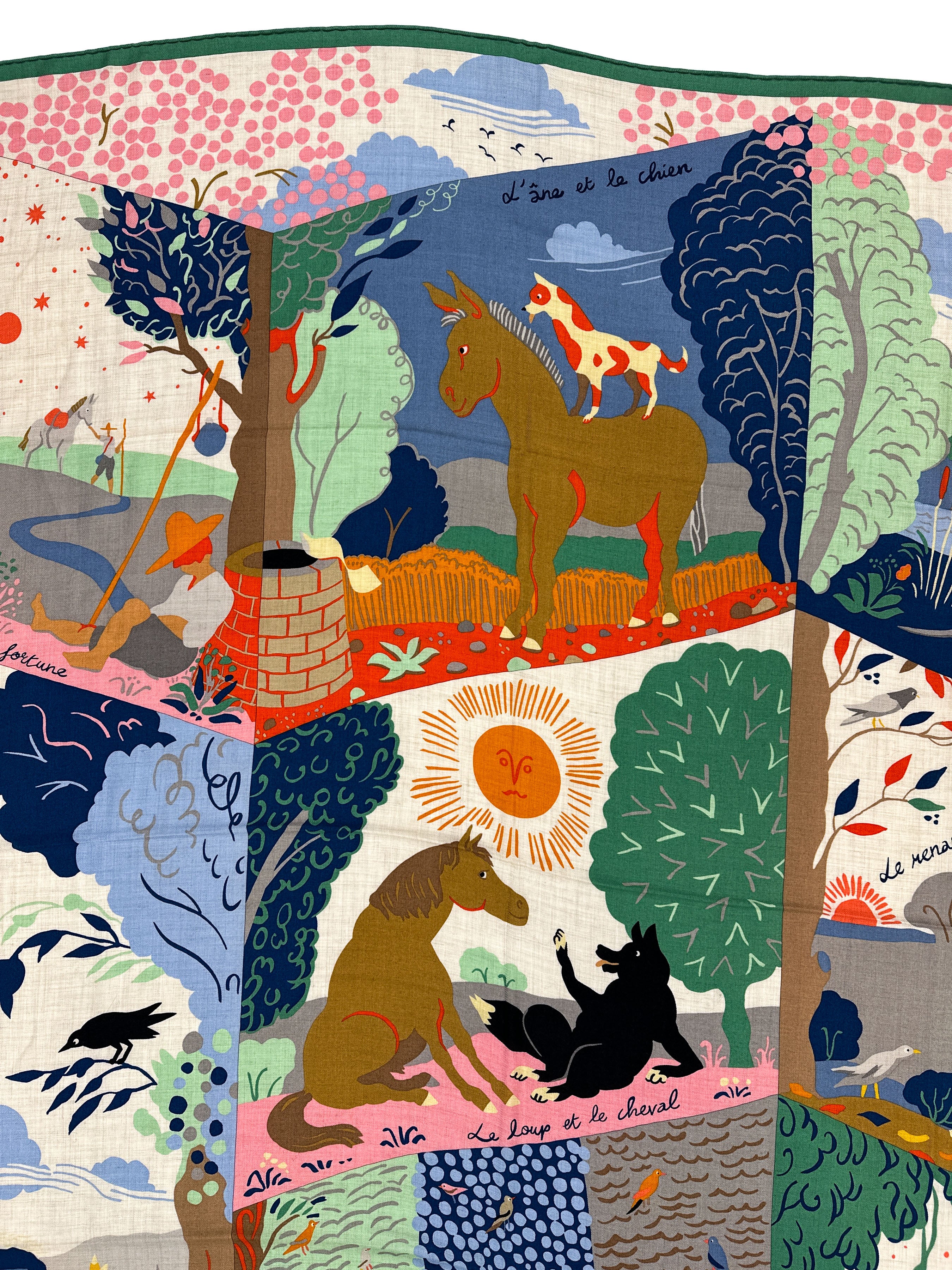 Hermès Le Livre d'Esope Cashmere Silk 140