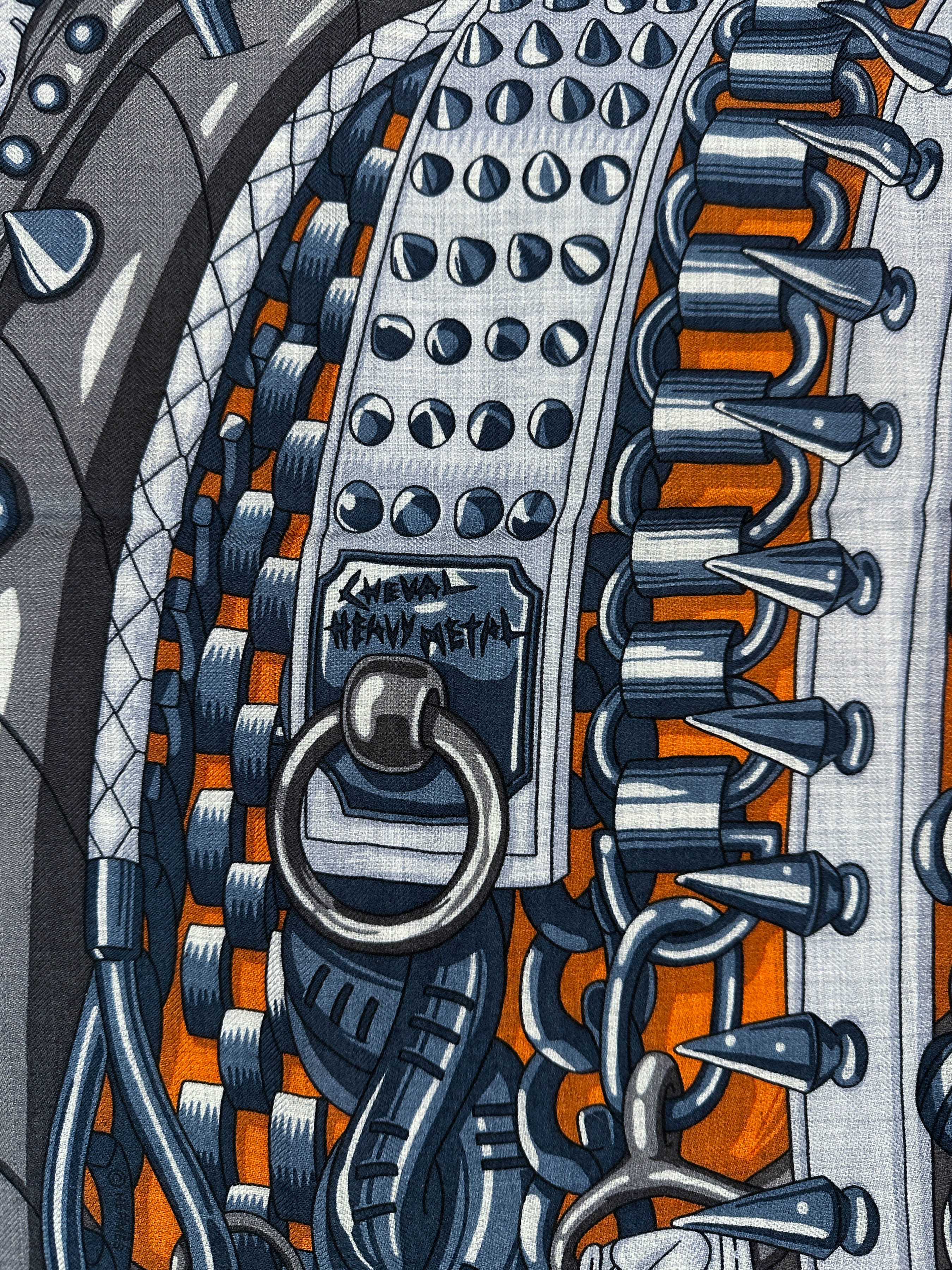 Hermès Cheval Heavy Metal Cashmere Silk 100