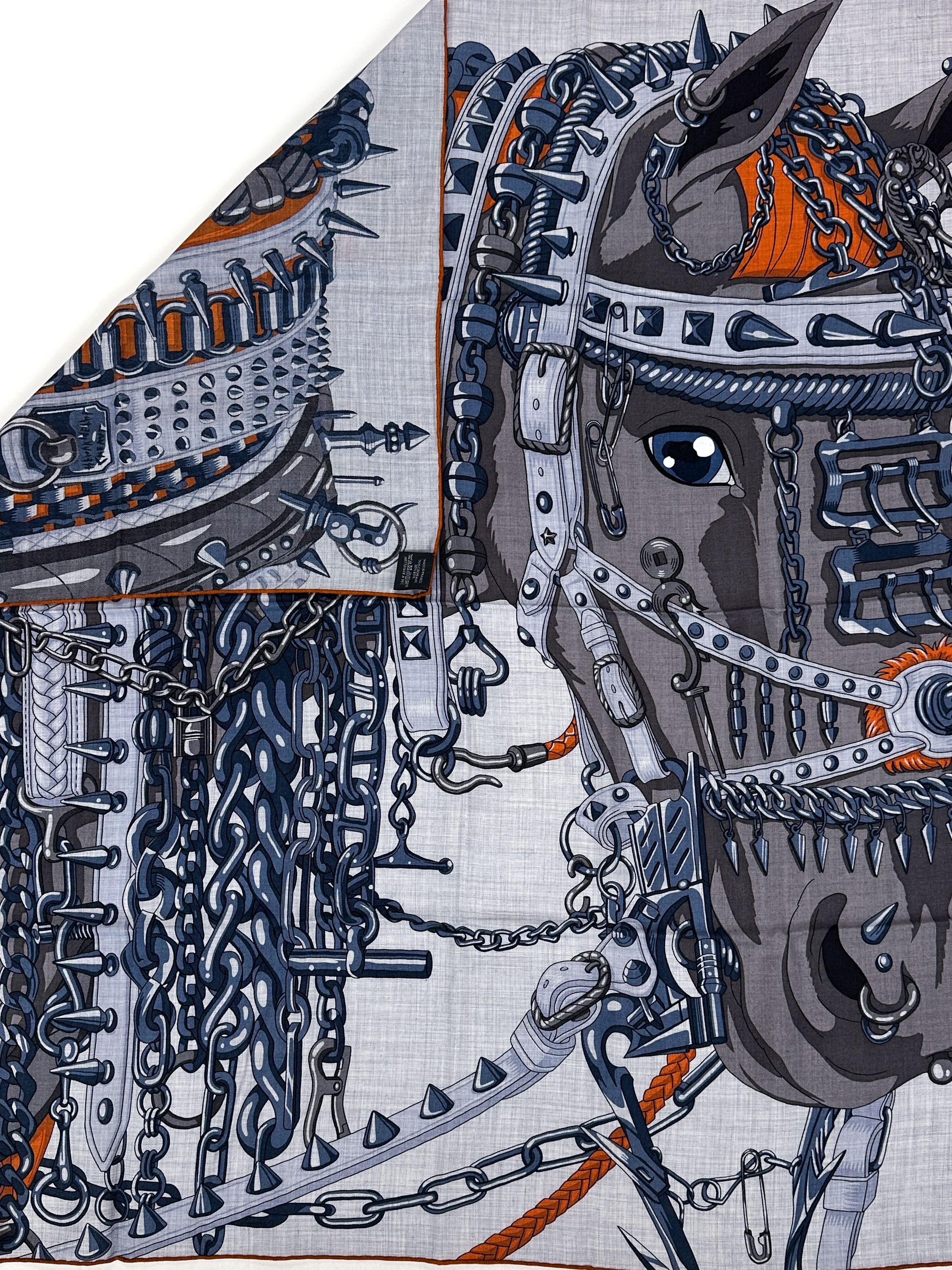 Hermès Cheval Heavy Metal Cashmere Silk 100