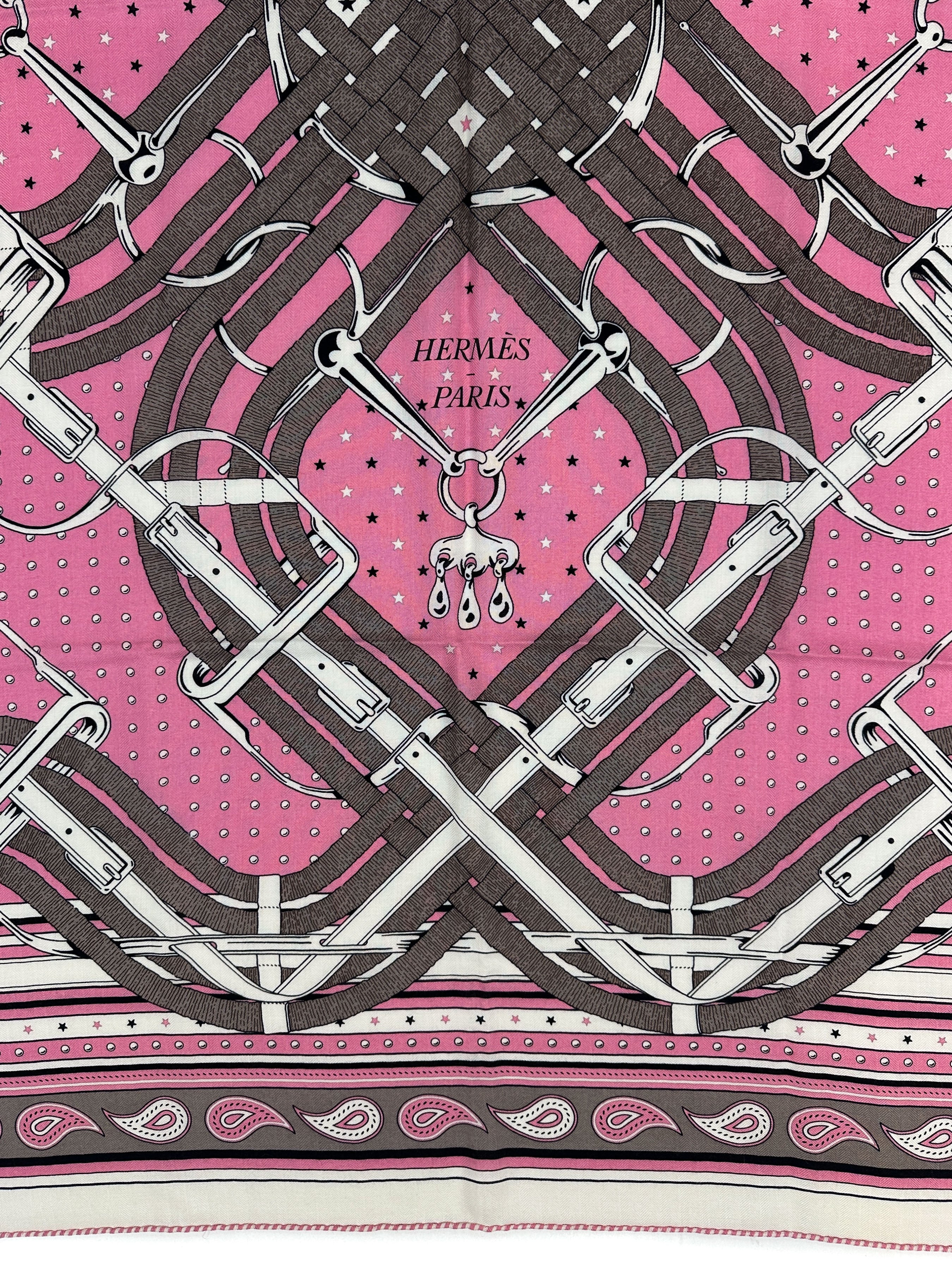 Hermès Mors à Jouets Bandana Cashmere Silk 140