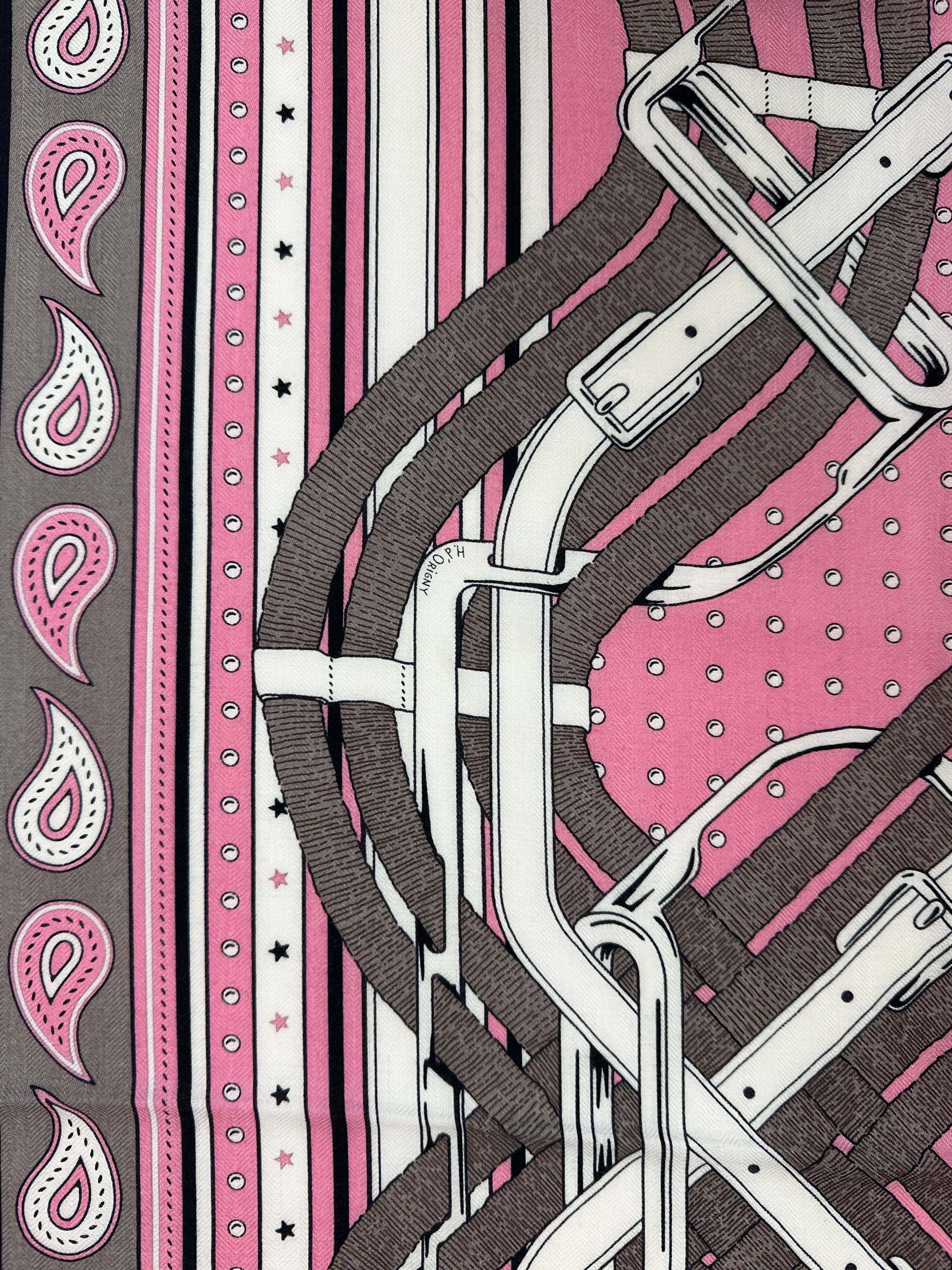 Hermès Mors à Jouets Bandana Cashmere Silk 140