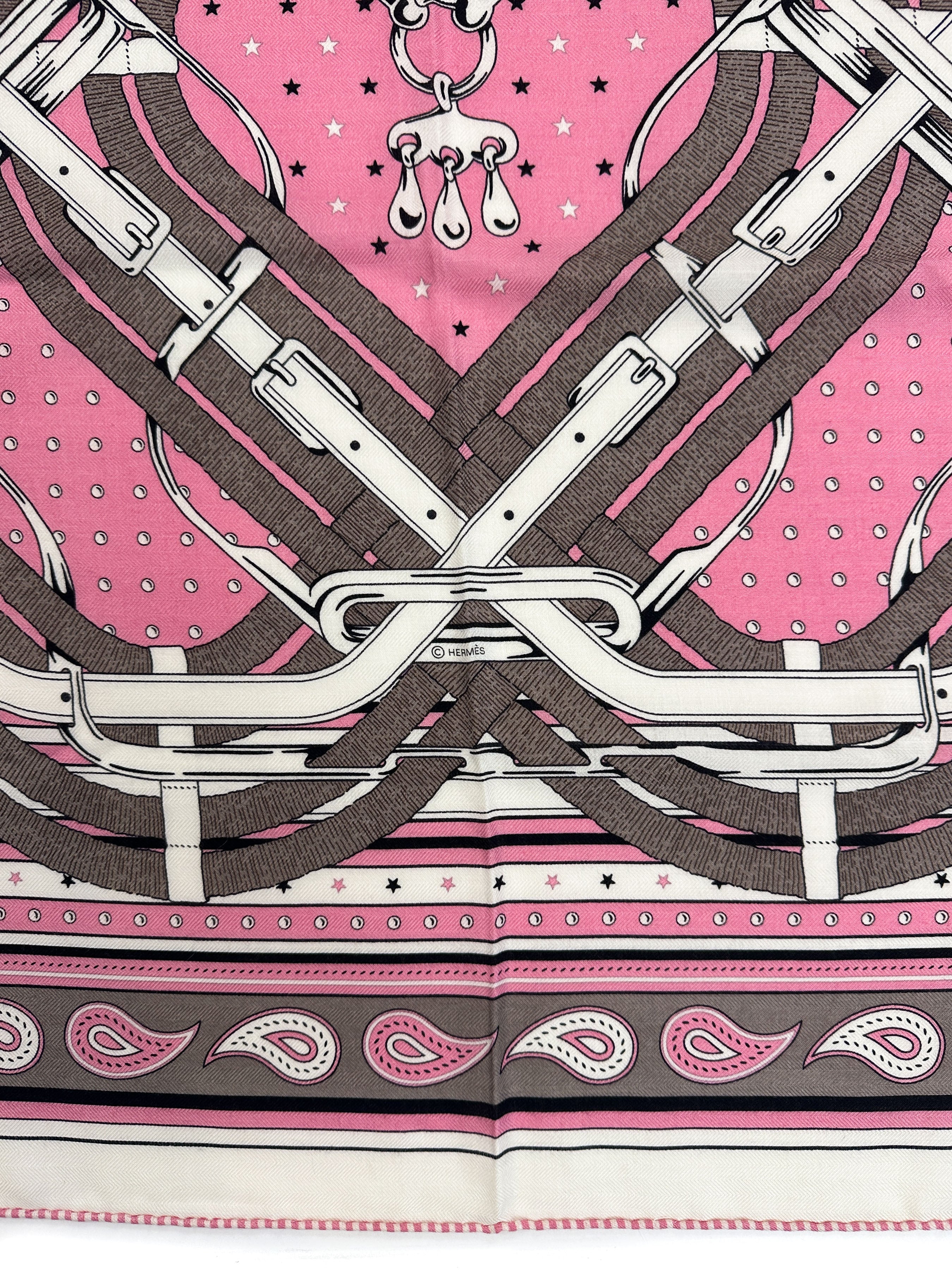 Hermès Mors à Jouets Bandana Cashmere Silk 140