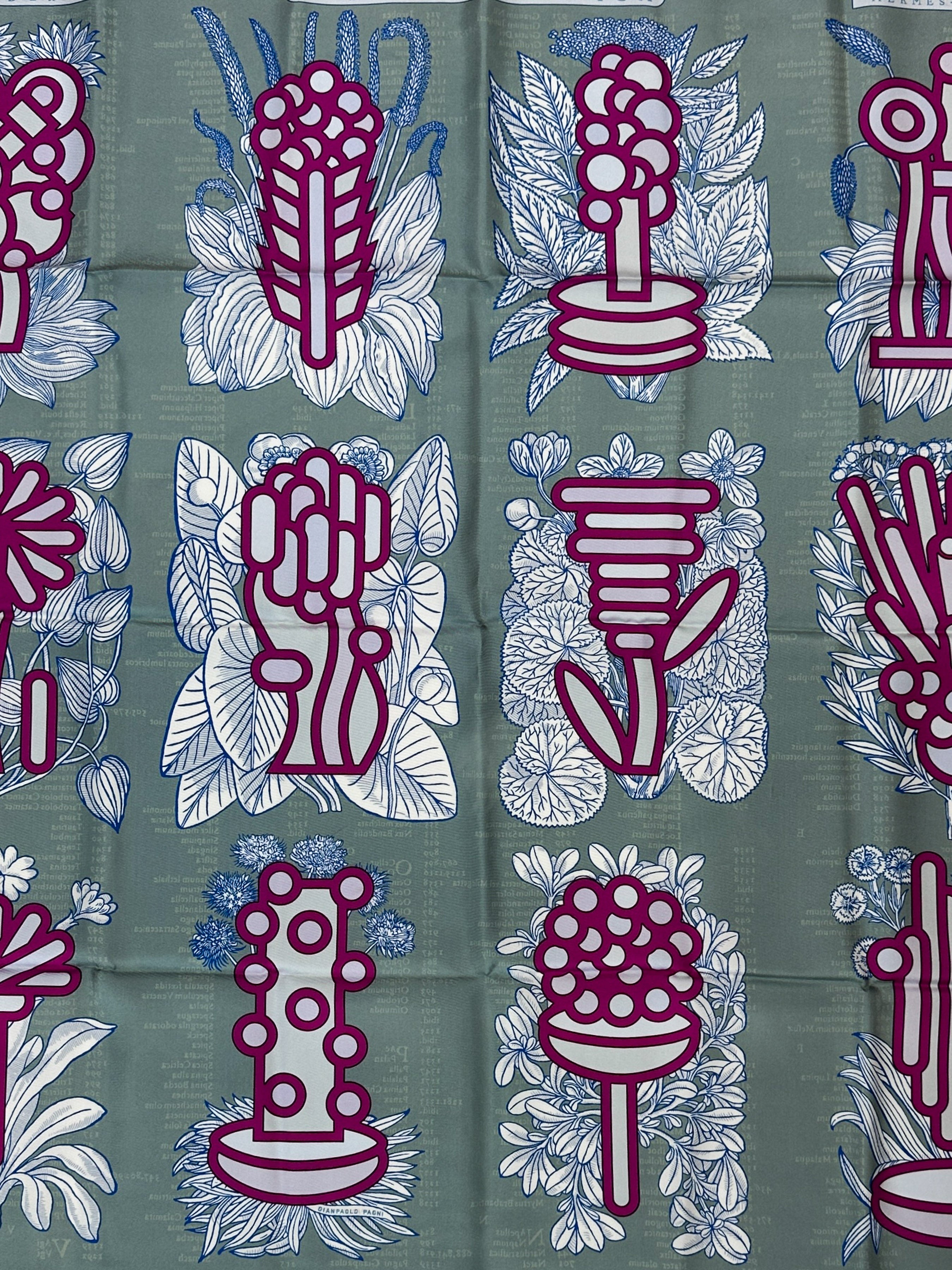 Hermès Botanica Grafica Double Face 90