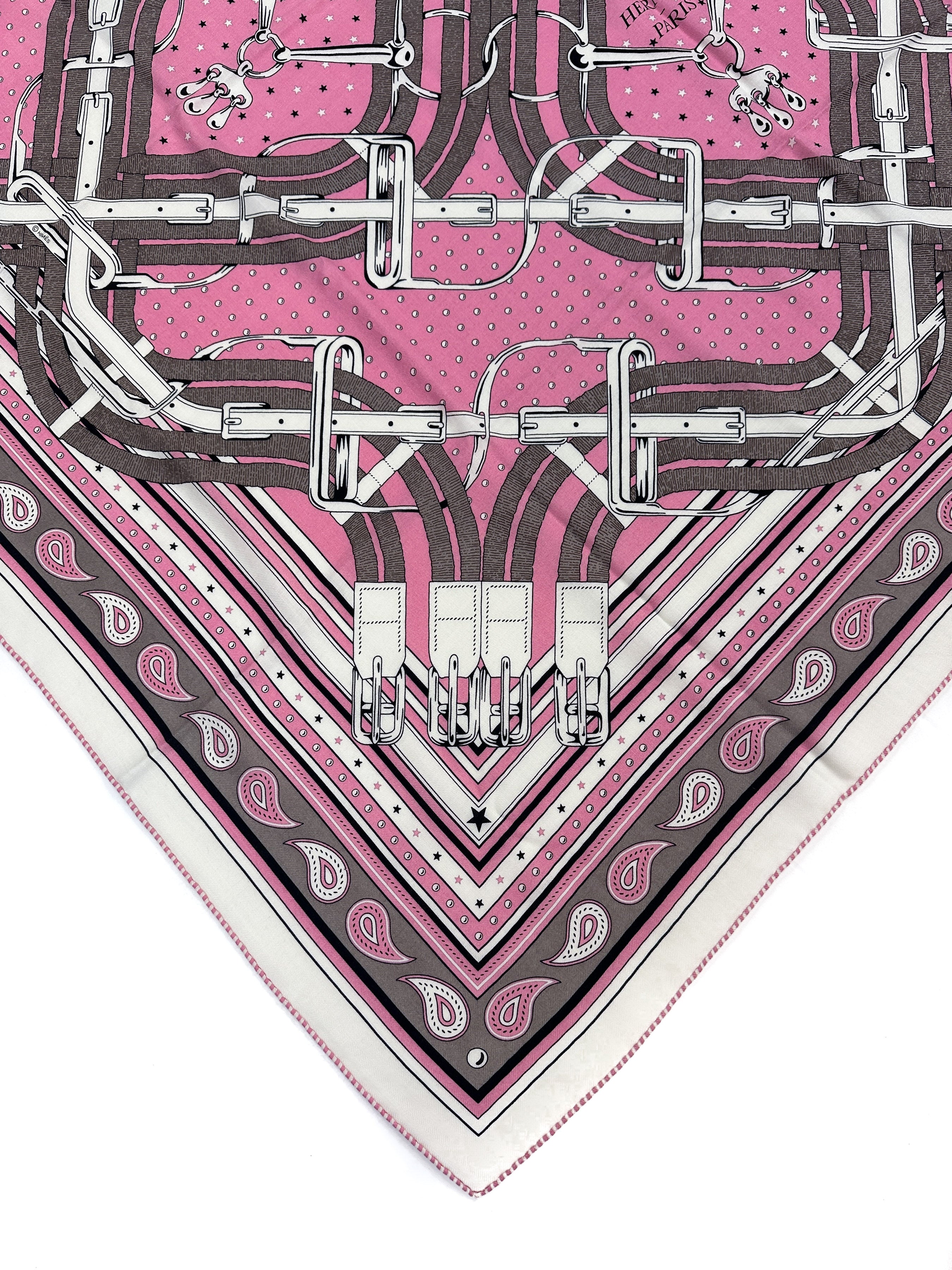 Hermès Mors à Jouets Bandana Cashmere Silk 140