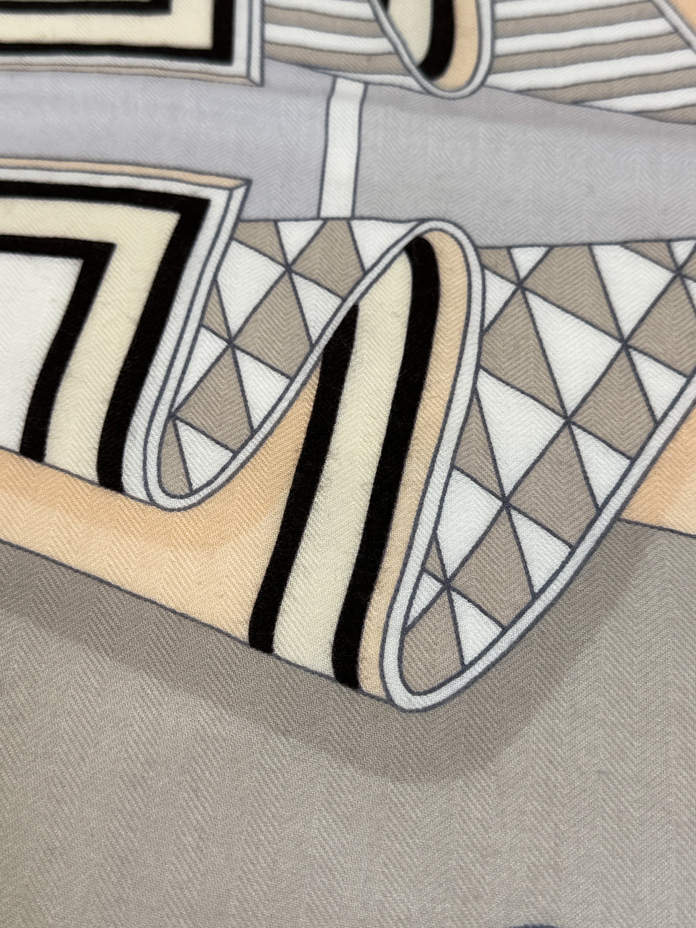 Hermès Bouquet Sellier Cashmere Silk 140