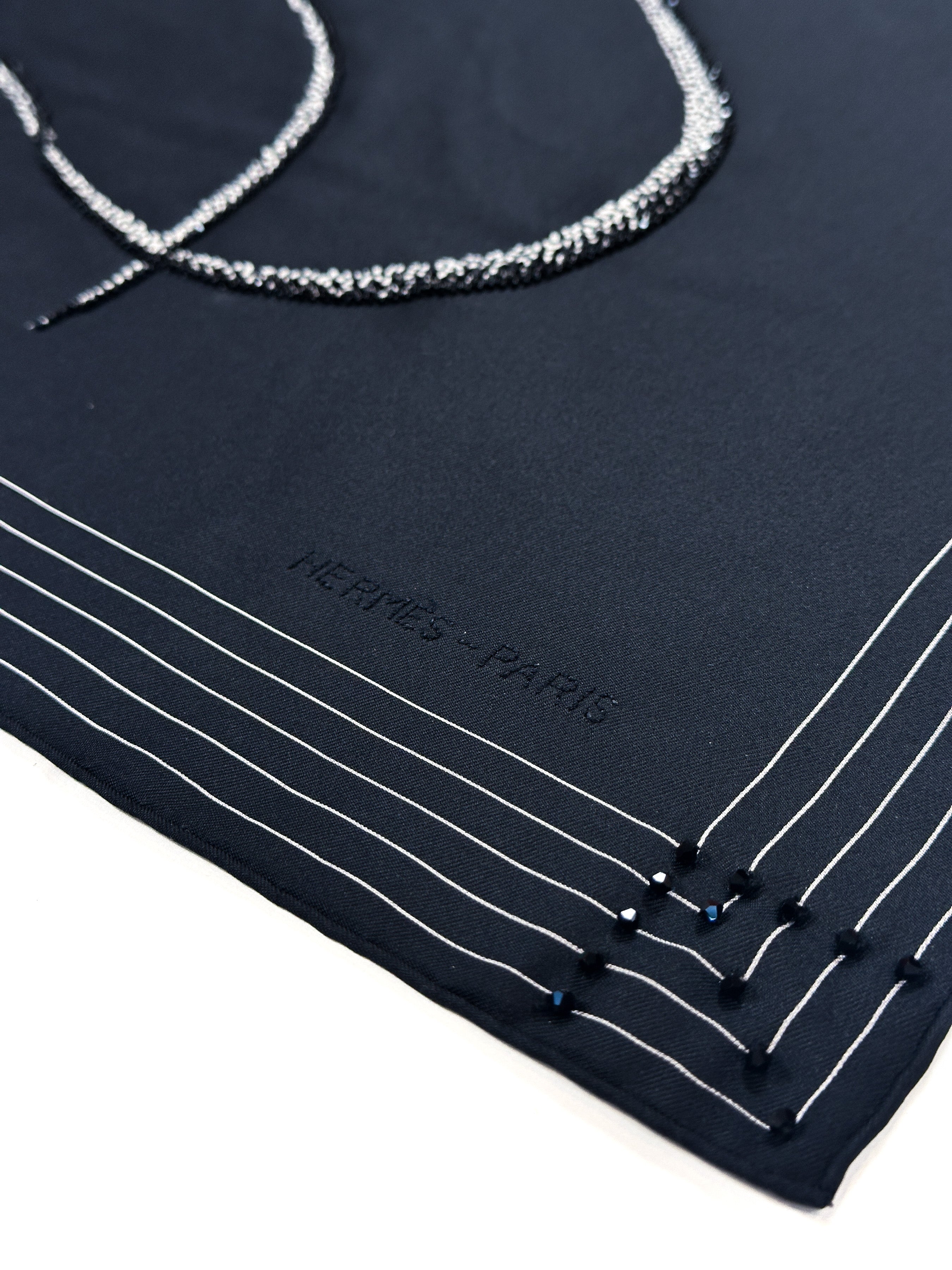 Hermès Cheval de Nuit Exceptional Beaded 90