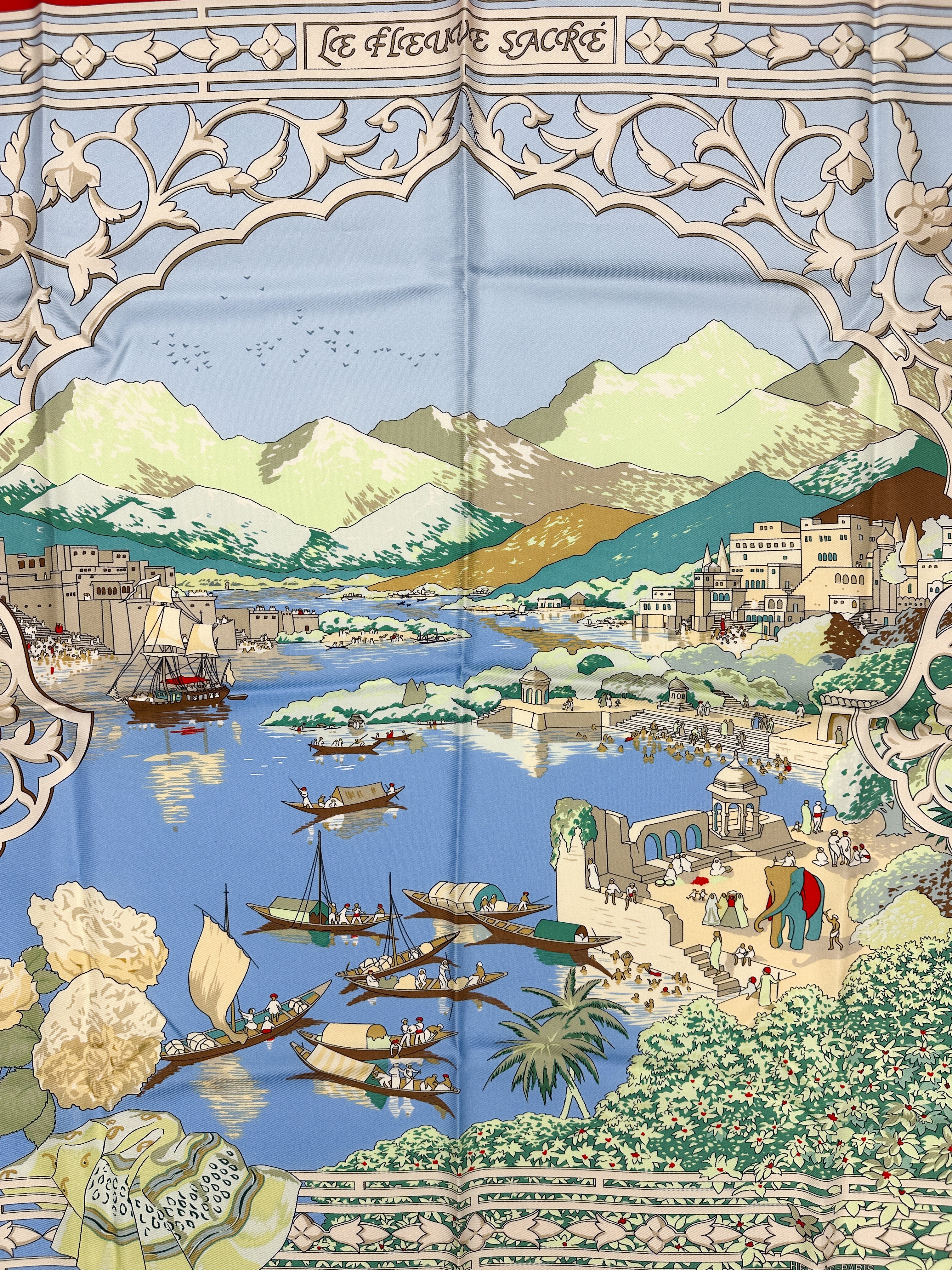 Hermès Le Fleuve Sacre 90