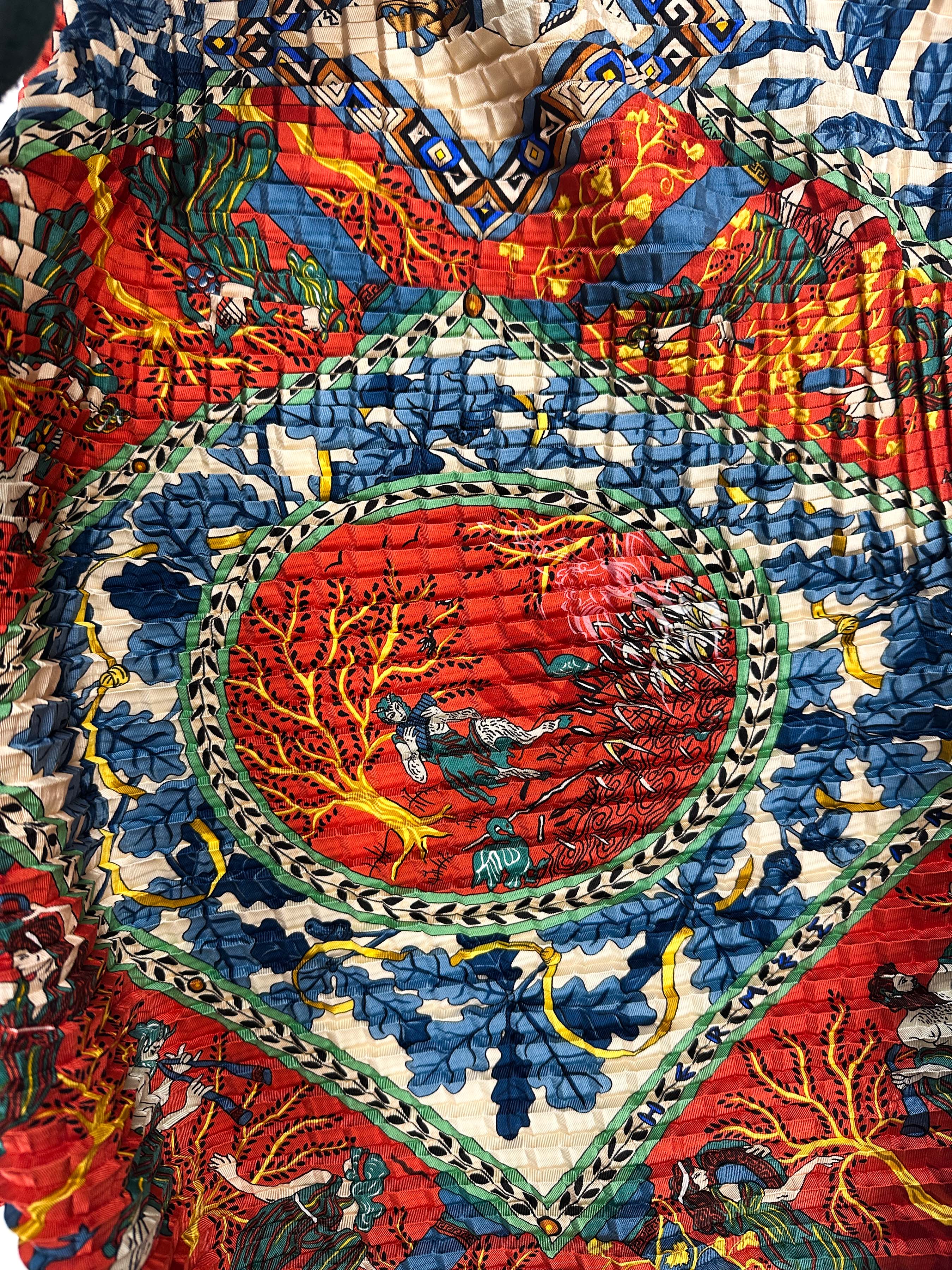 Hermès Musique des Dieux Mosaic Plissé 90