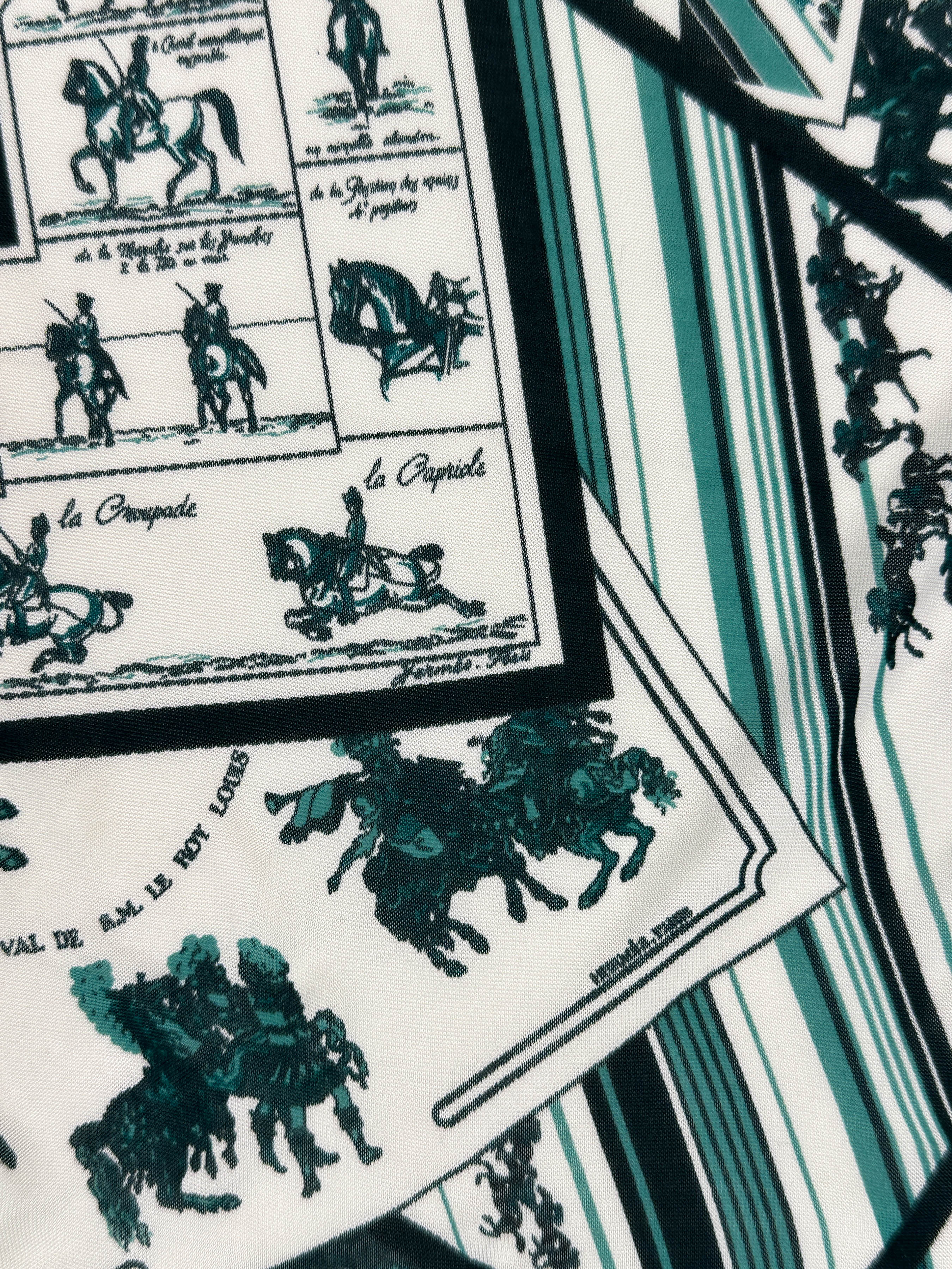 Hermès À Cheval Sur Mon Carré Silk Jersey 90