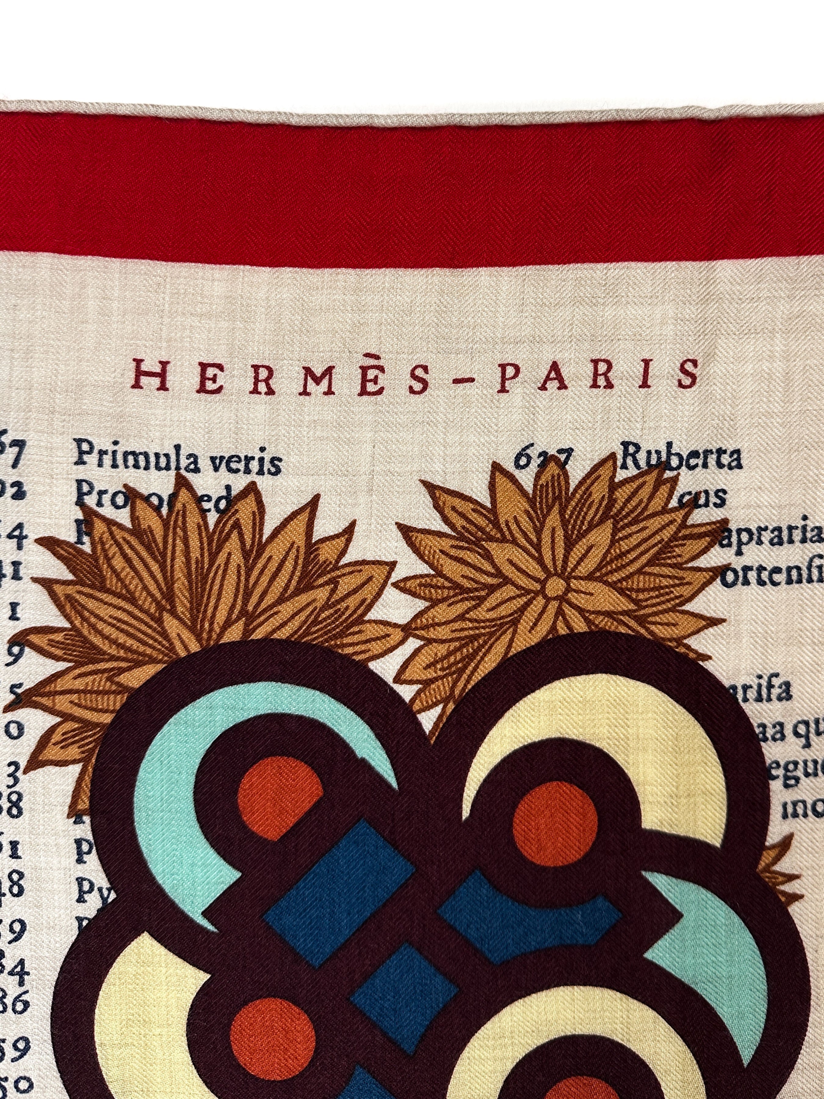 Hermès Botanica Grafica Cashmere Silk 140
