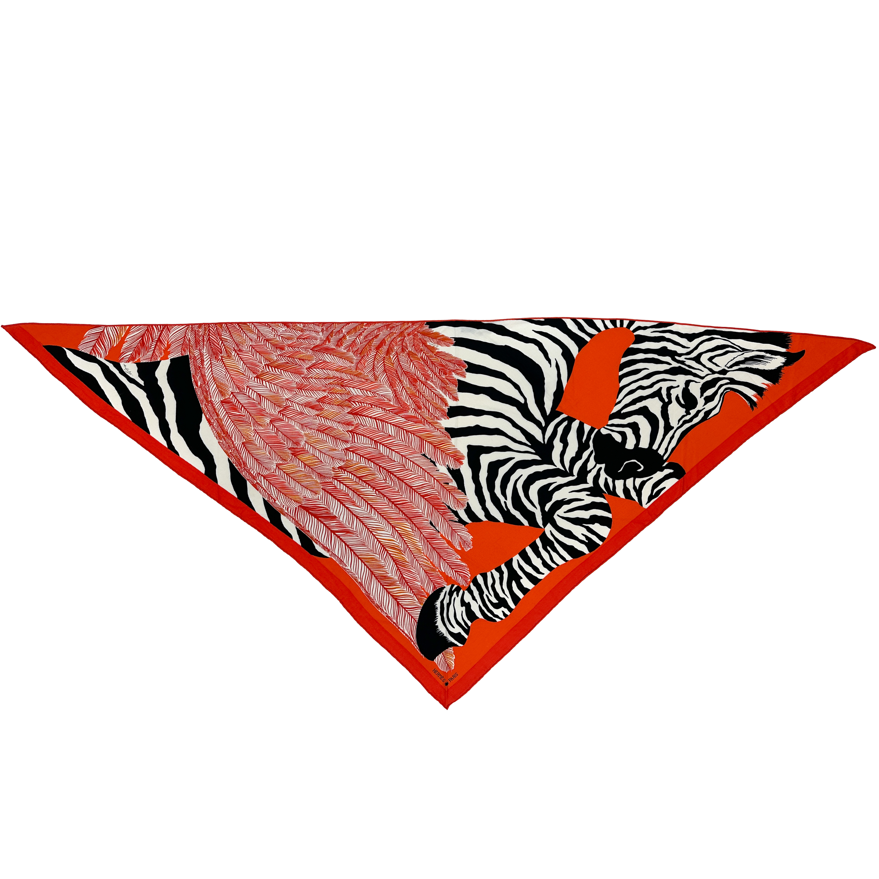 Hermès Zebra Pegasus Cashmere Silk Giant Triangle
