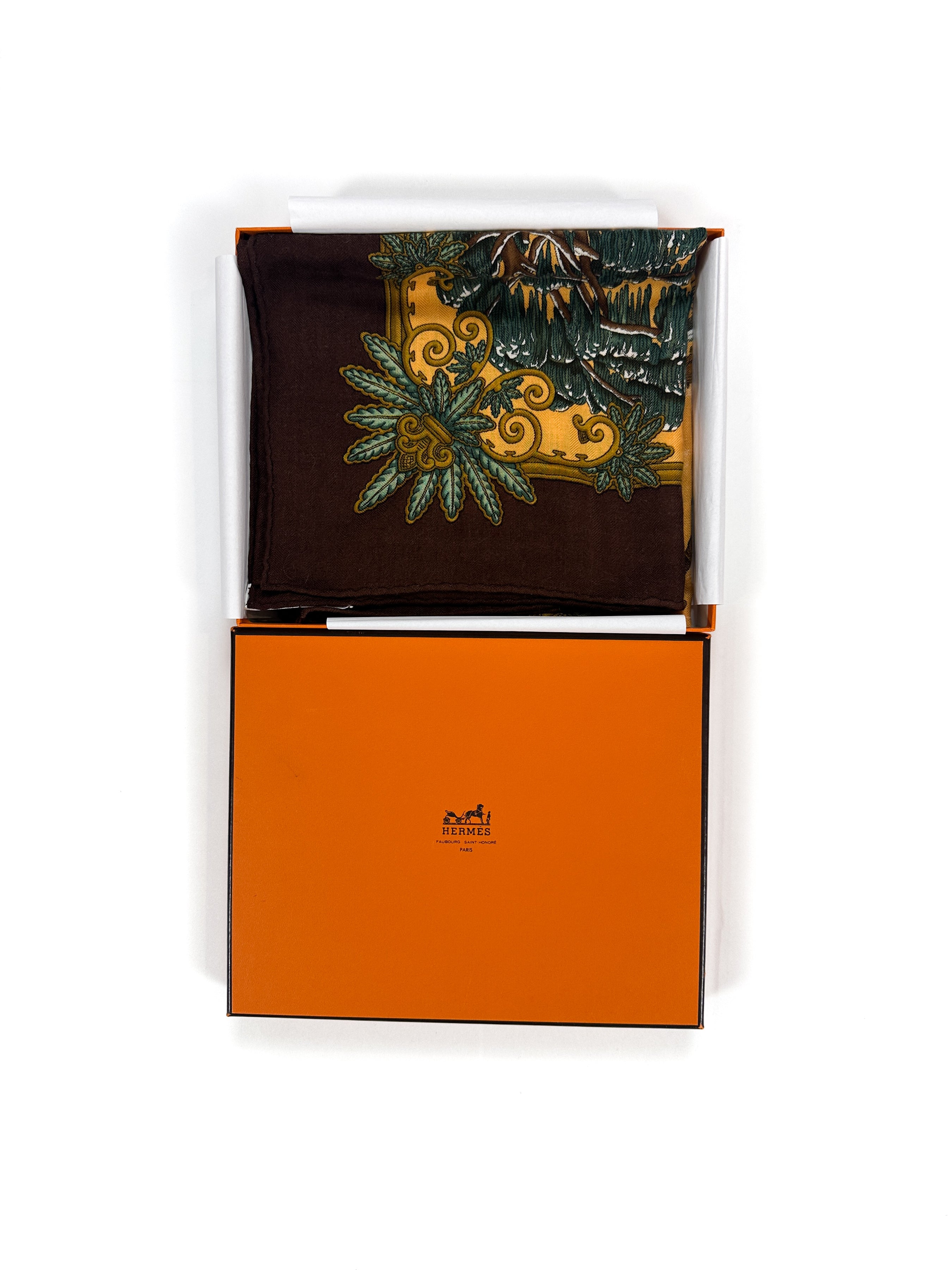 Hermès Joies d'Hiver Cashmere Silk 90