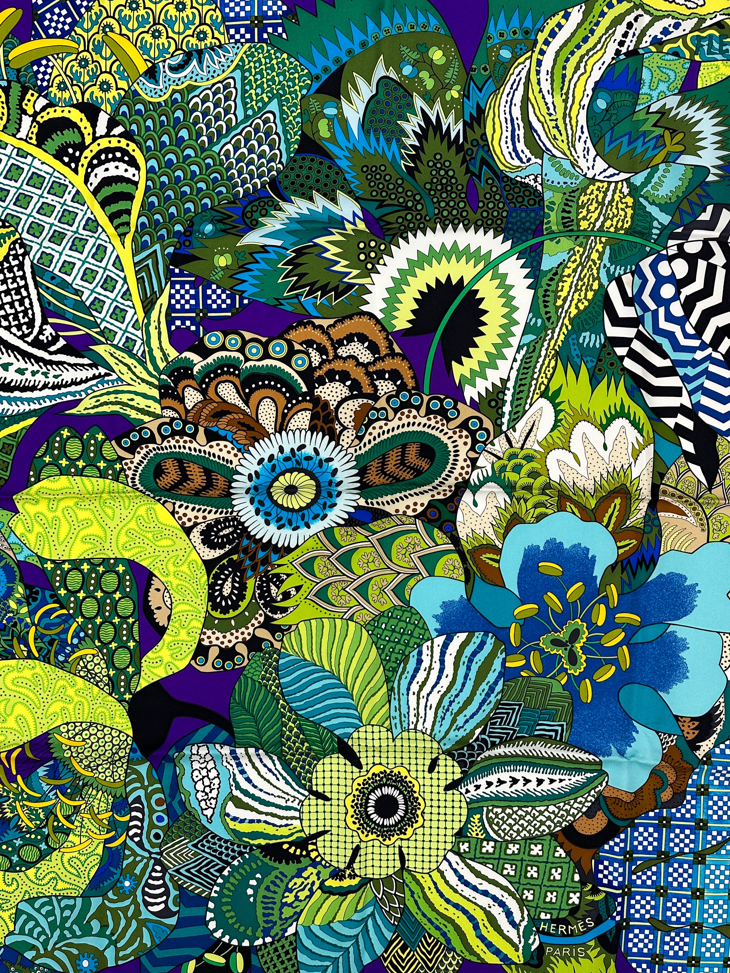 Hermès Fleurs d'indiennes 90