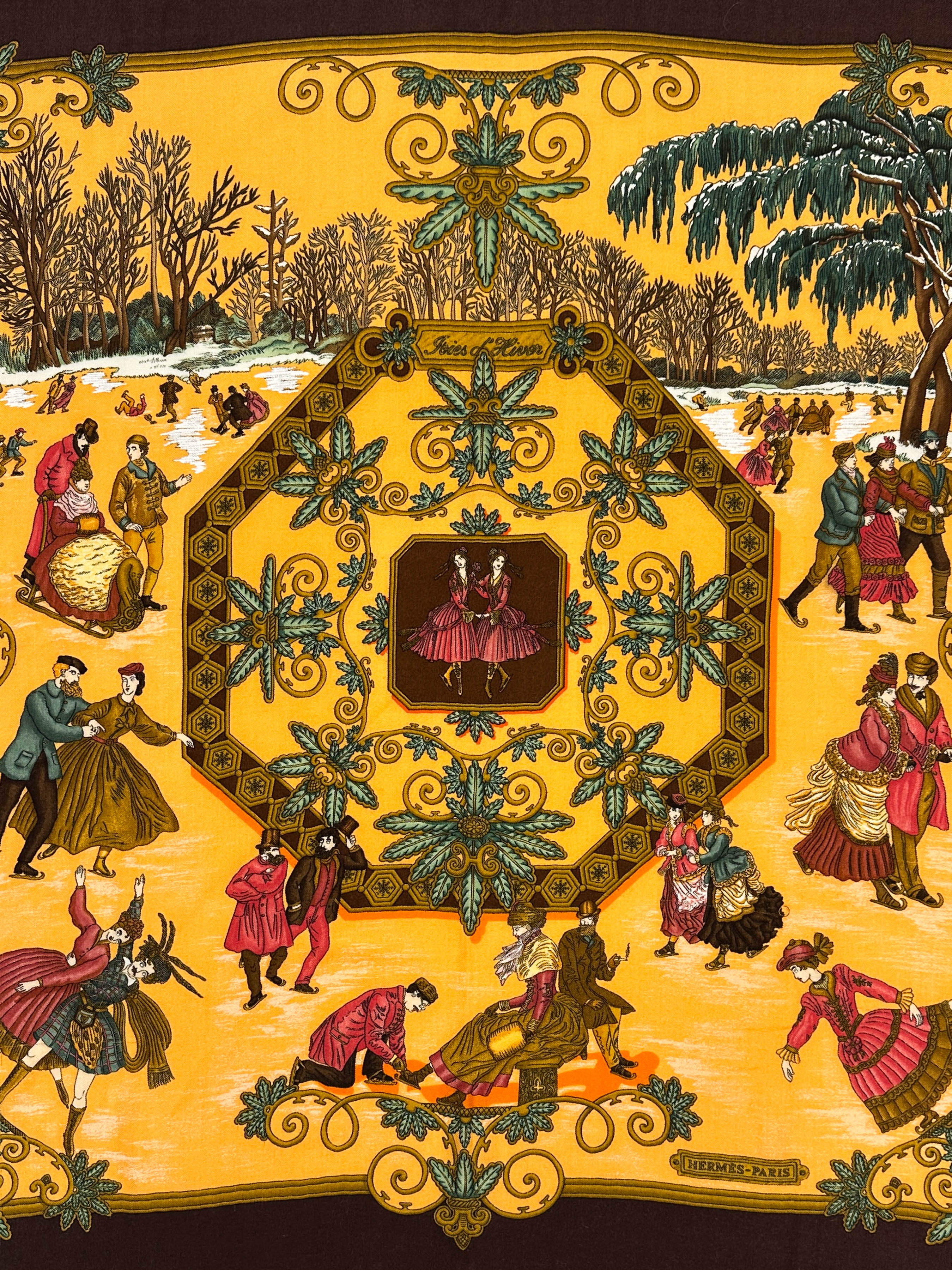 Hermès Joies d'Hiver Cashmere Silk 90