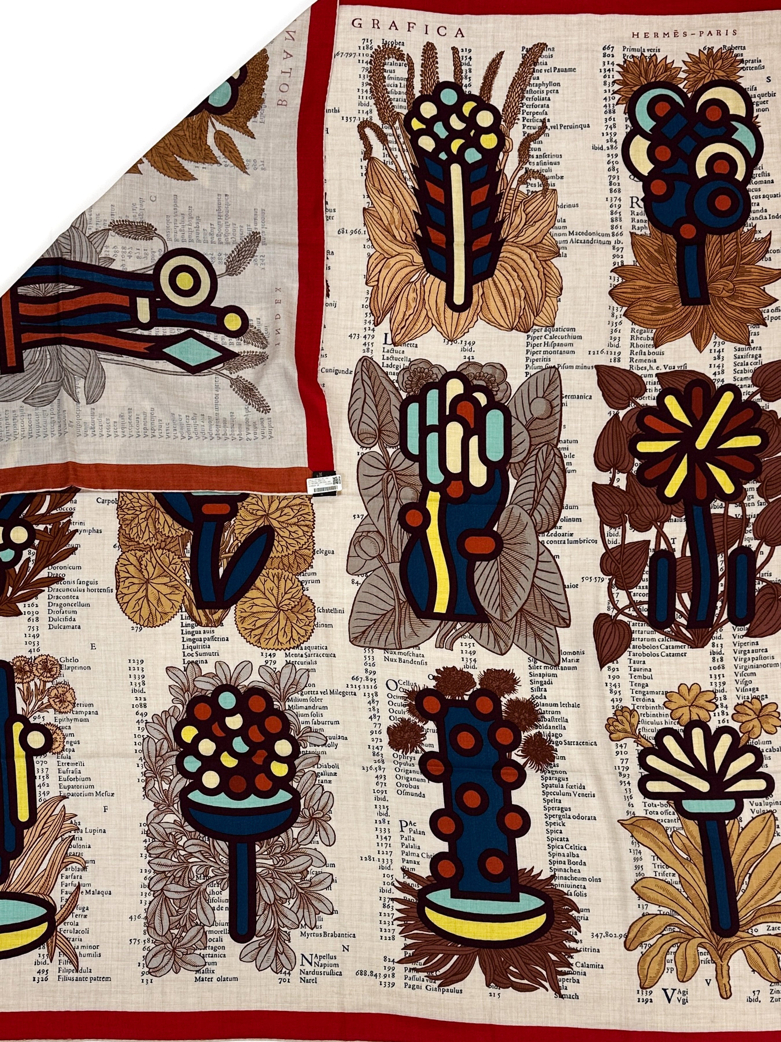Hermès Botanica Grafica Cashmere Silk 140