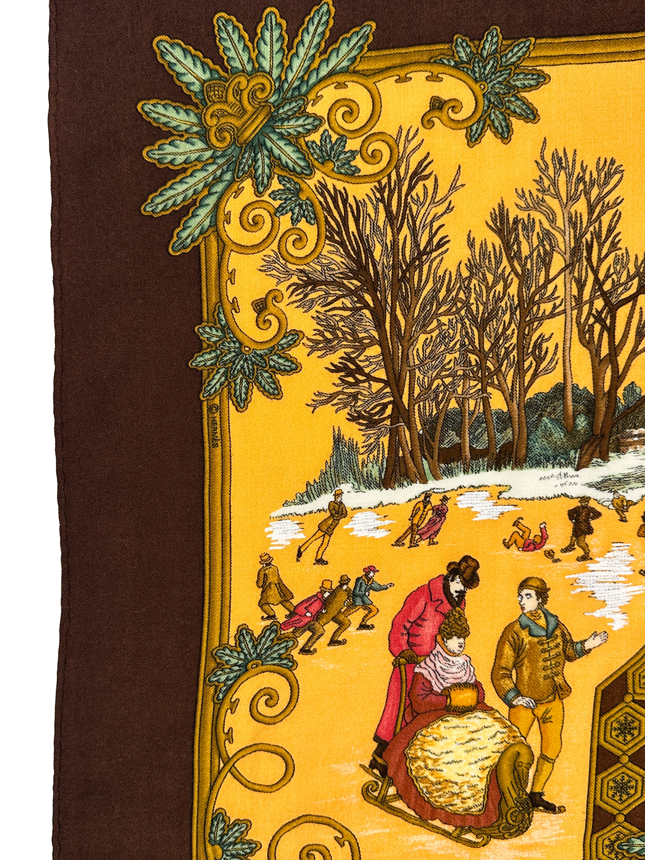 Hermès Joies d'Hiver Cashmere Silk 90
