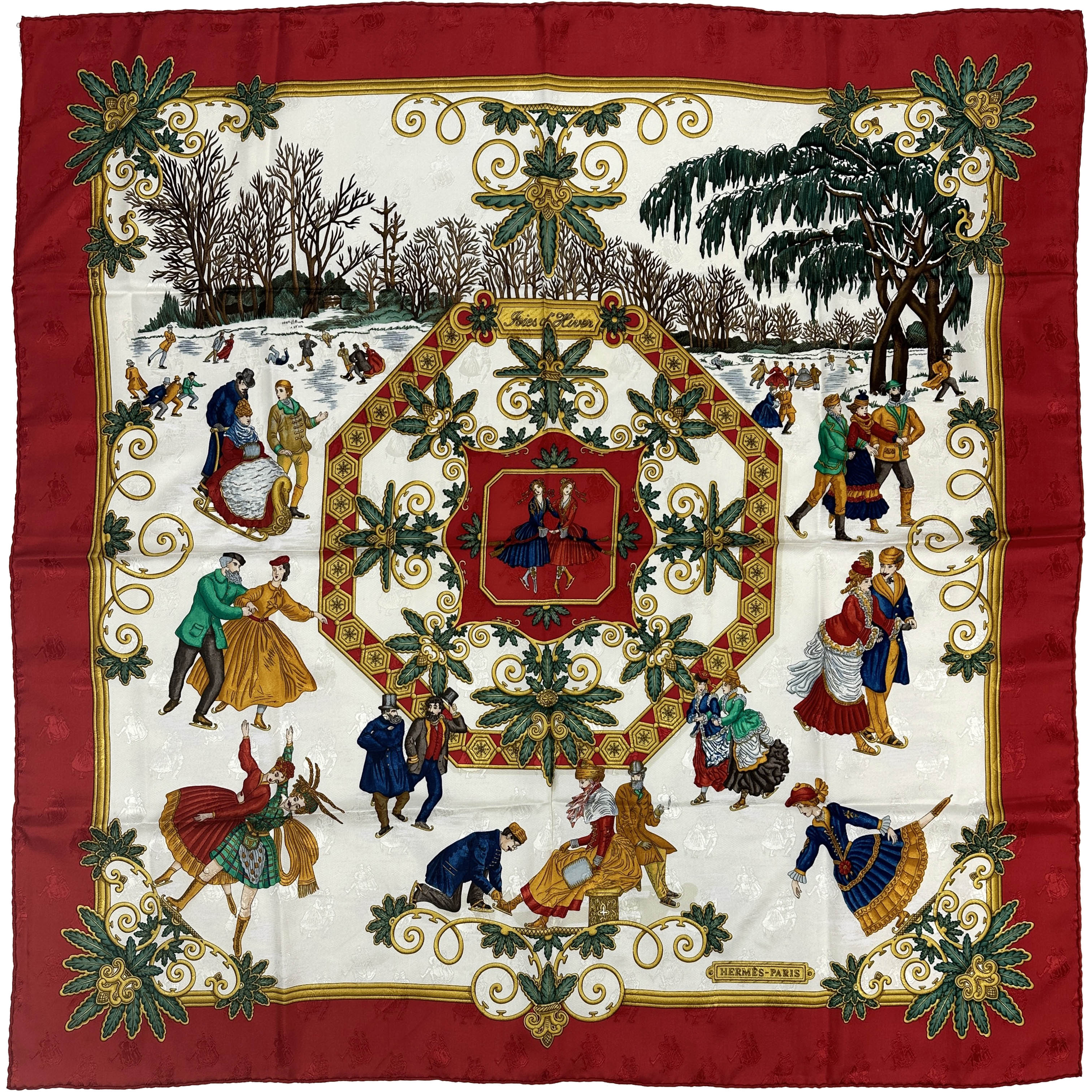 Hermès Joies d'Hiver Jacquard 90