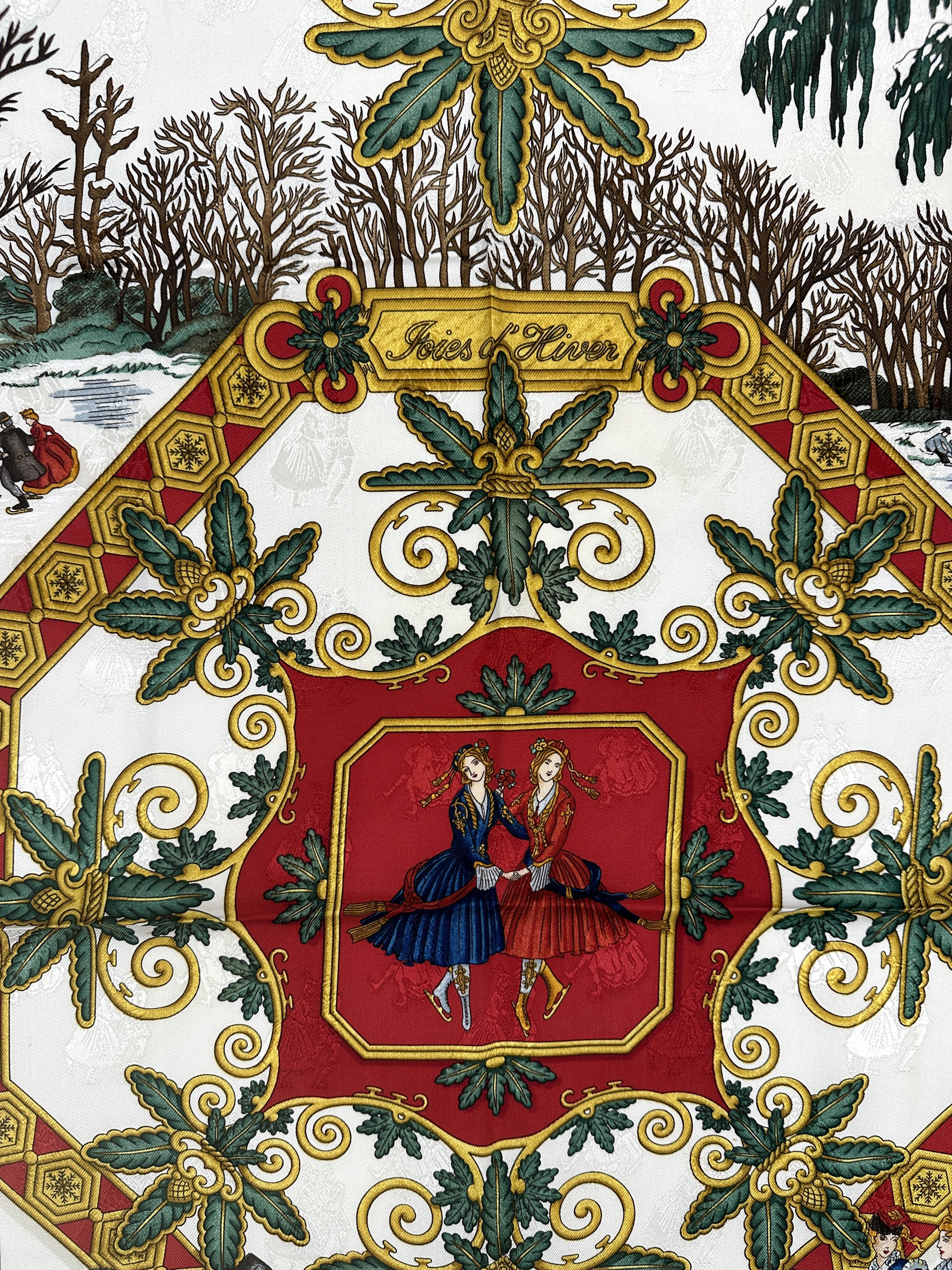 Hermès Joies d'Hiver Jacquard 90