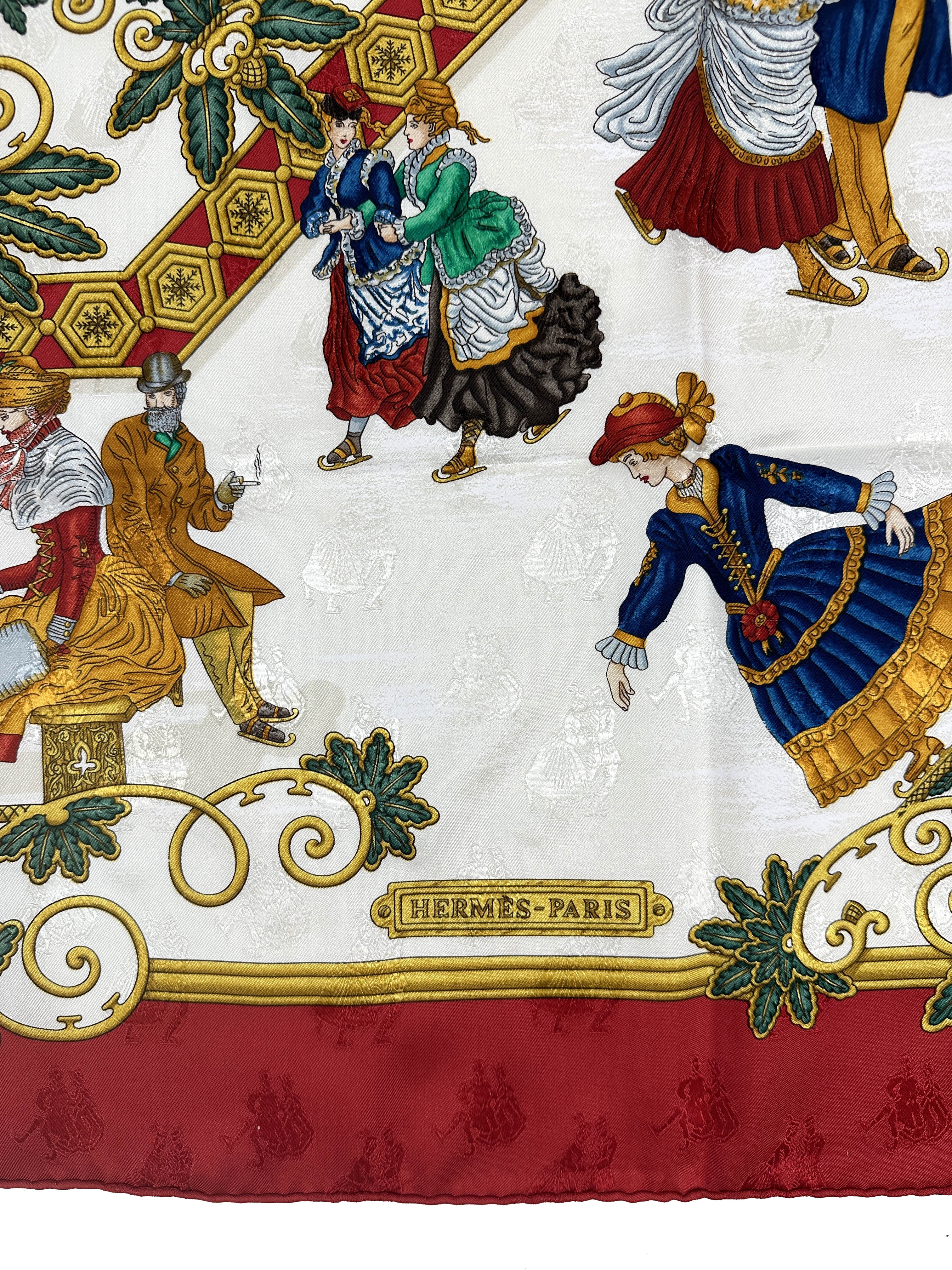 Hermès Joies d'Hiver Jacquard 90
