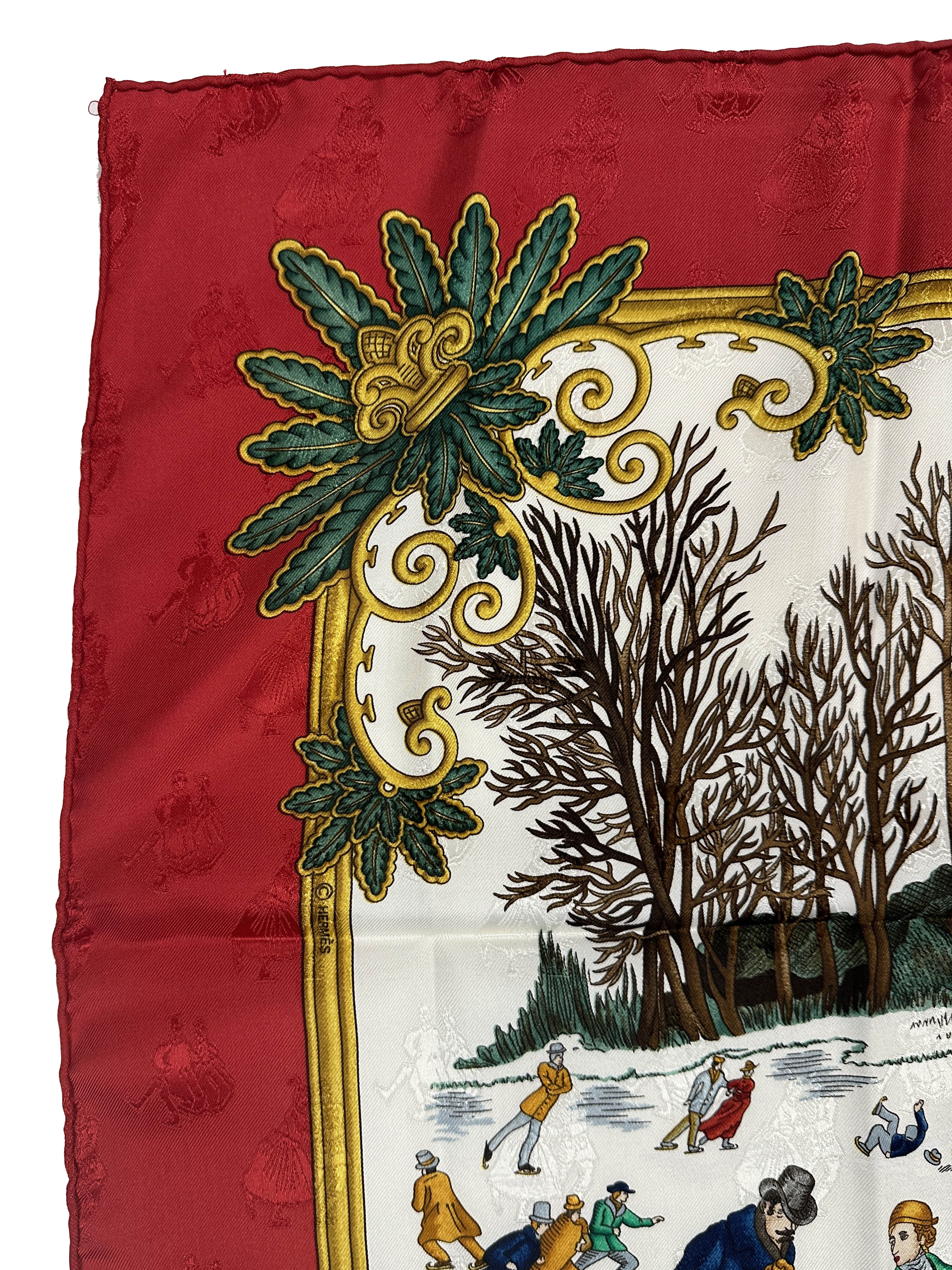 Hermès Joies d'Hiver Jacquard 90