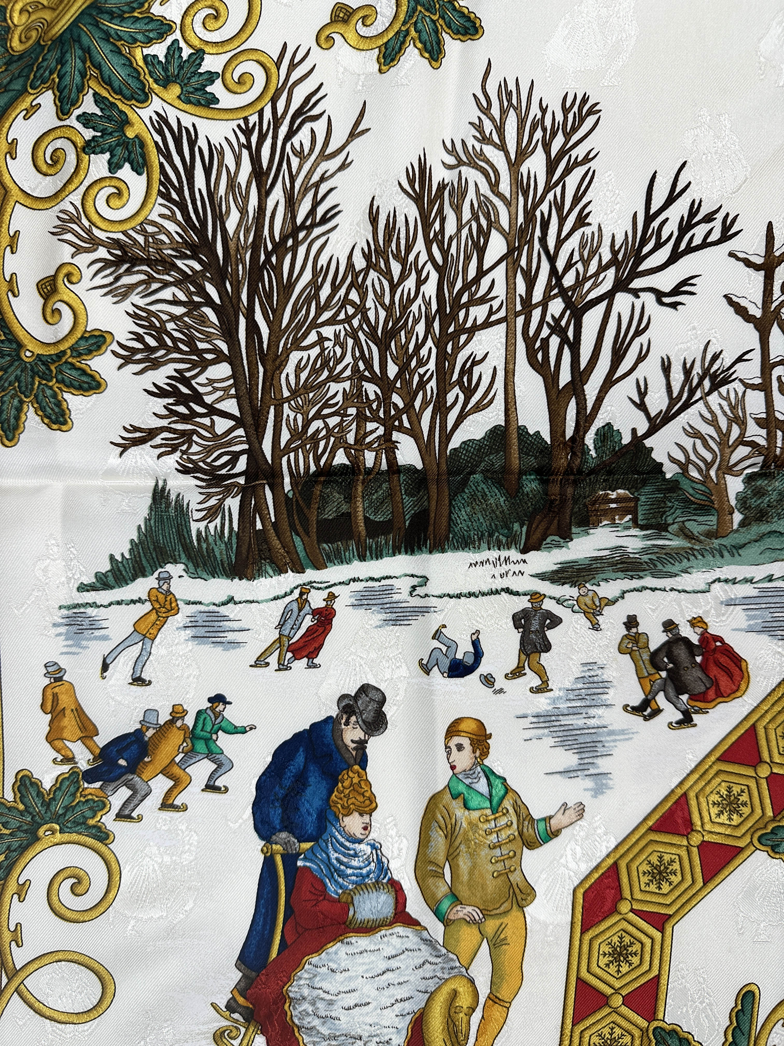 Hermès Joies d'Hiver Jacquard 90