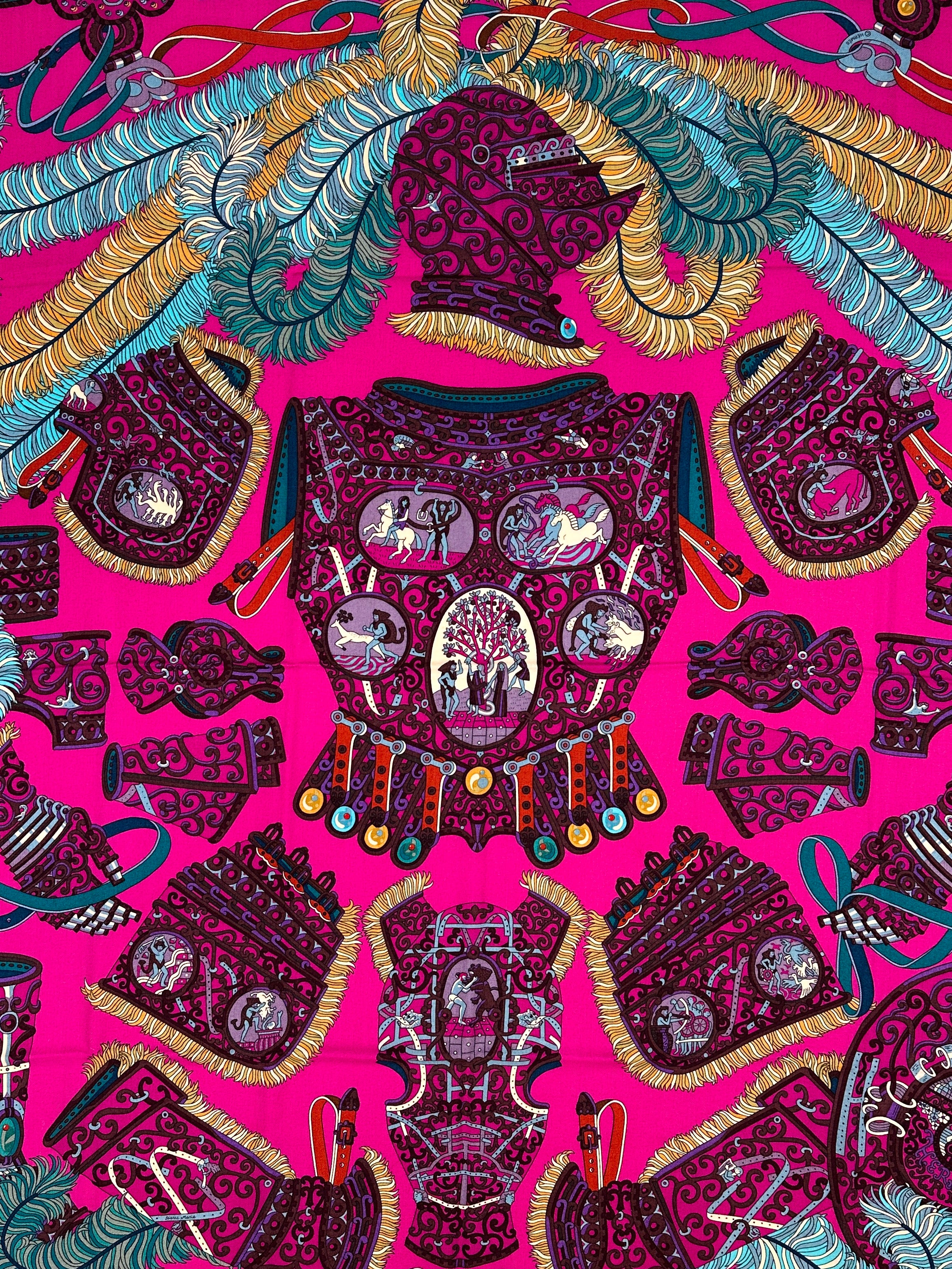 Hermès Sous L'Egide de Mars Cashmere Silk 140