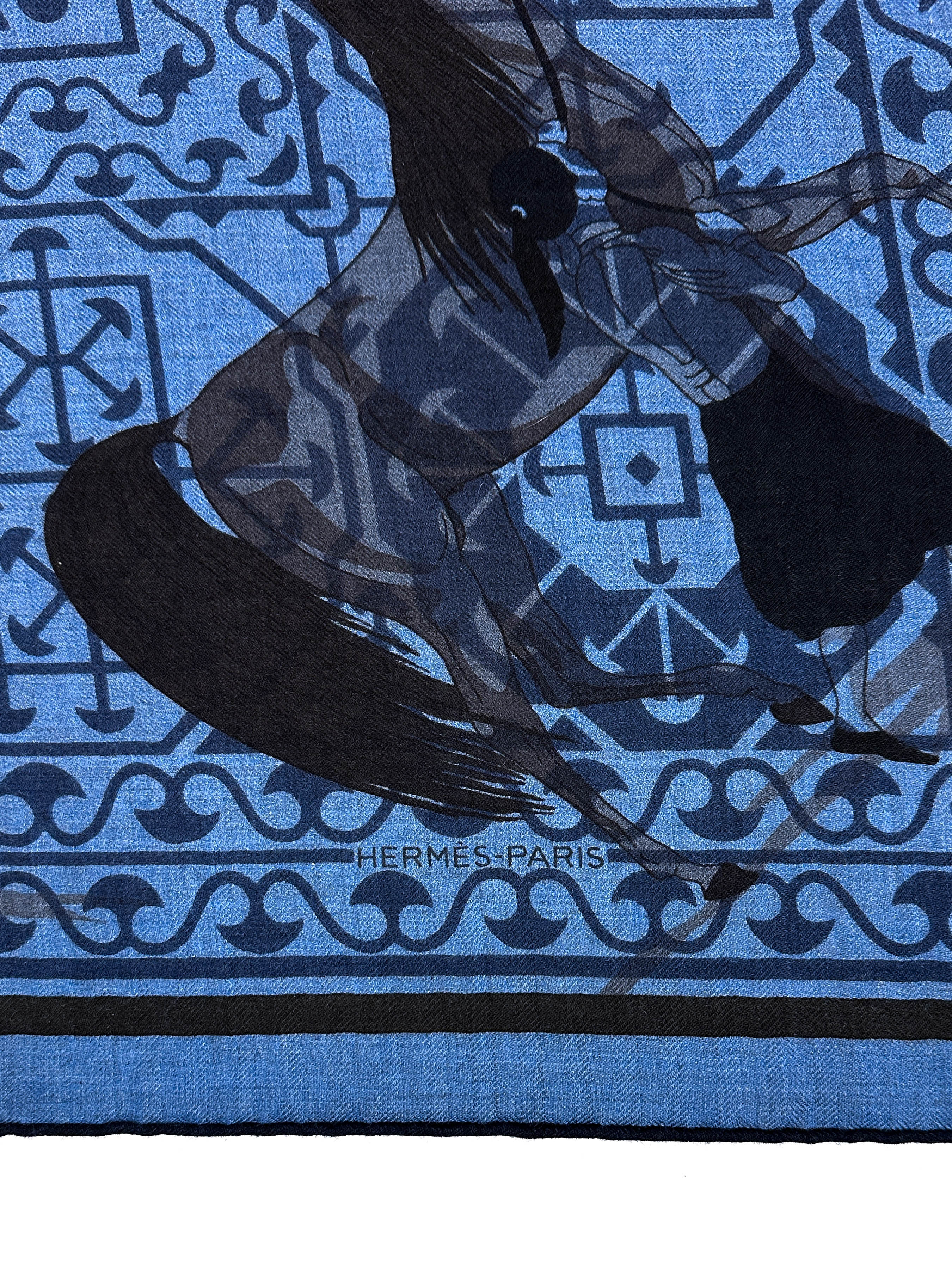 Hermès Imprimeur Fou Charabia Cashmere Silk 140
