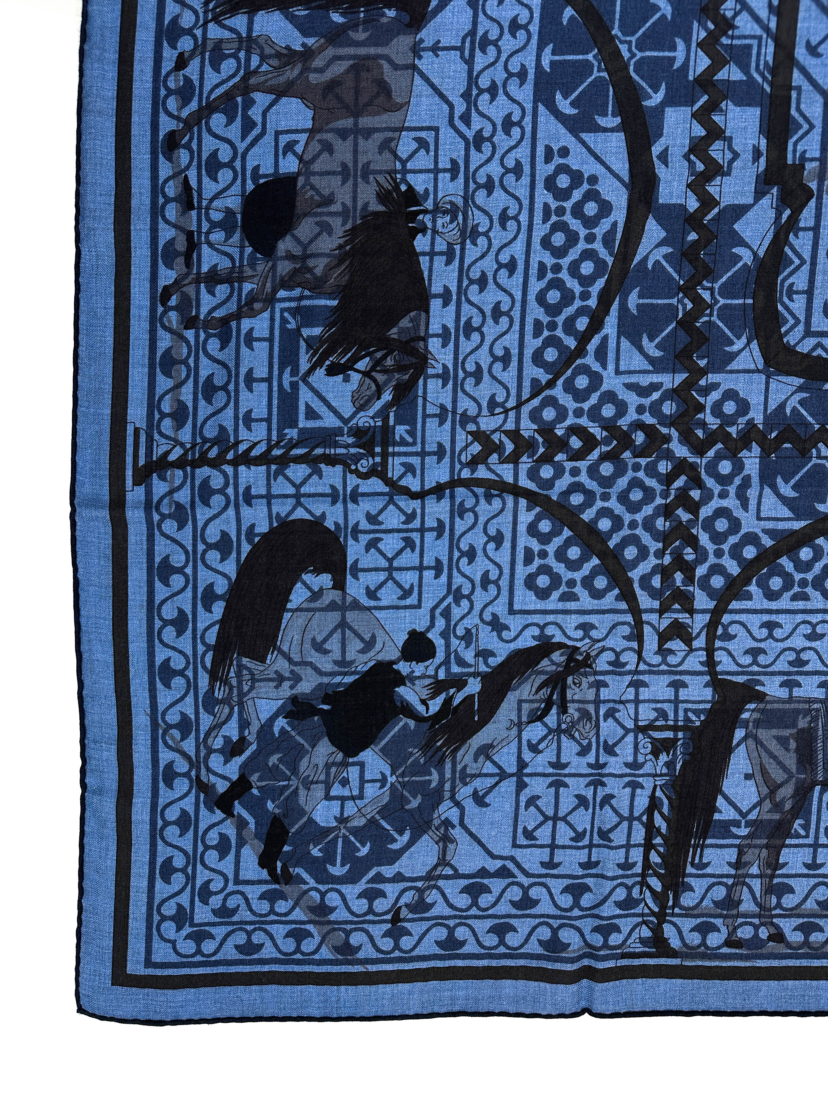 Hermès Imprimeur Fou Charabia Cashmere Silk 140