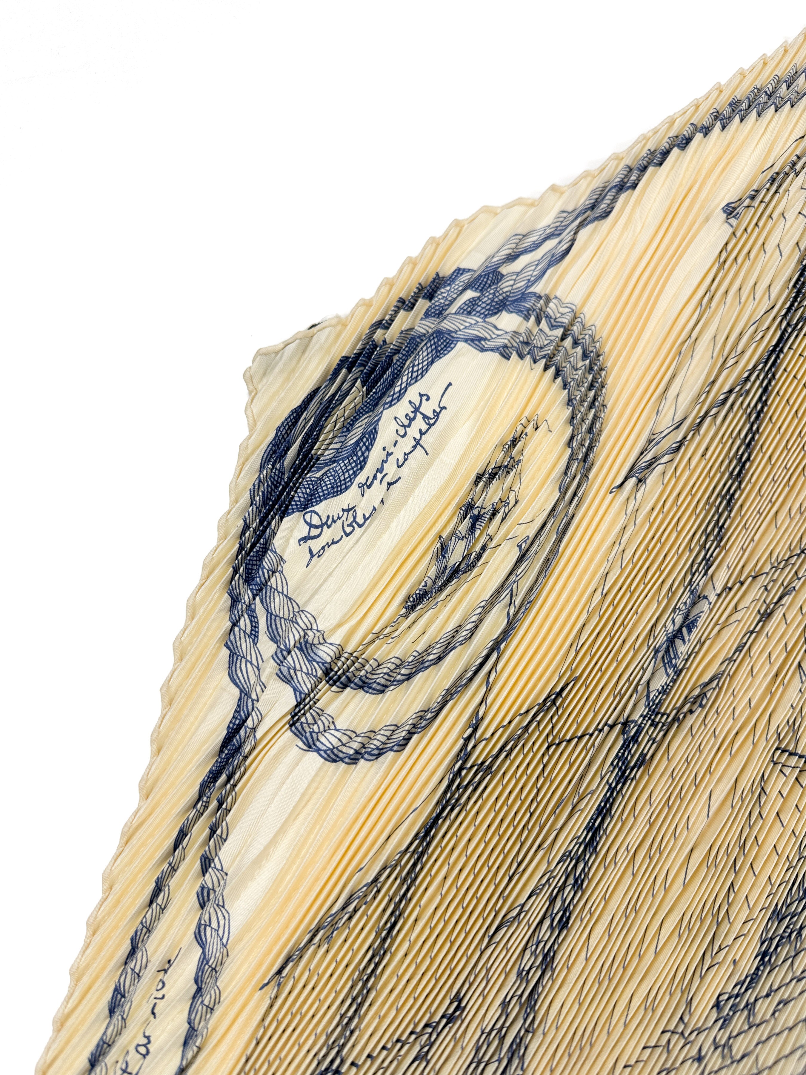 Hermès Cheval de Mer Plissé 90