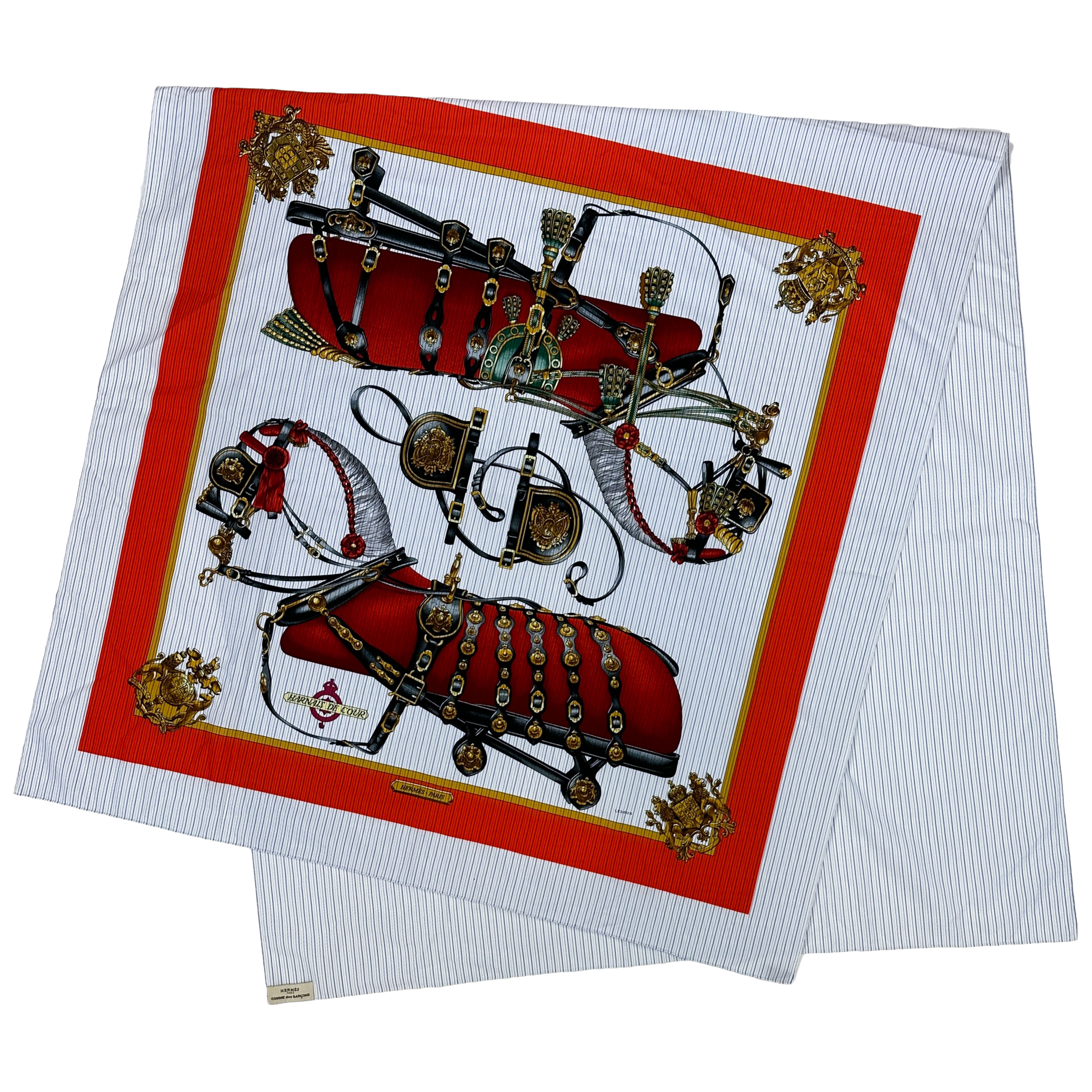 Hermès x Comme des Garçons Harnais de Coeur Shawl