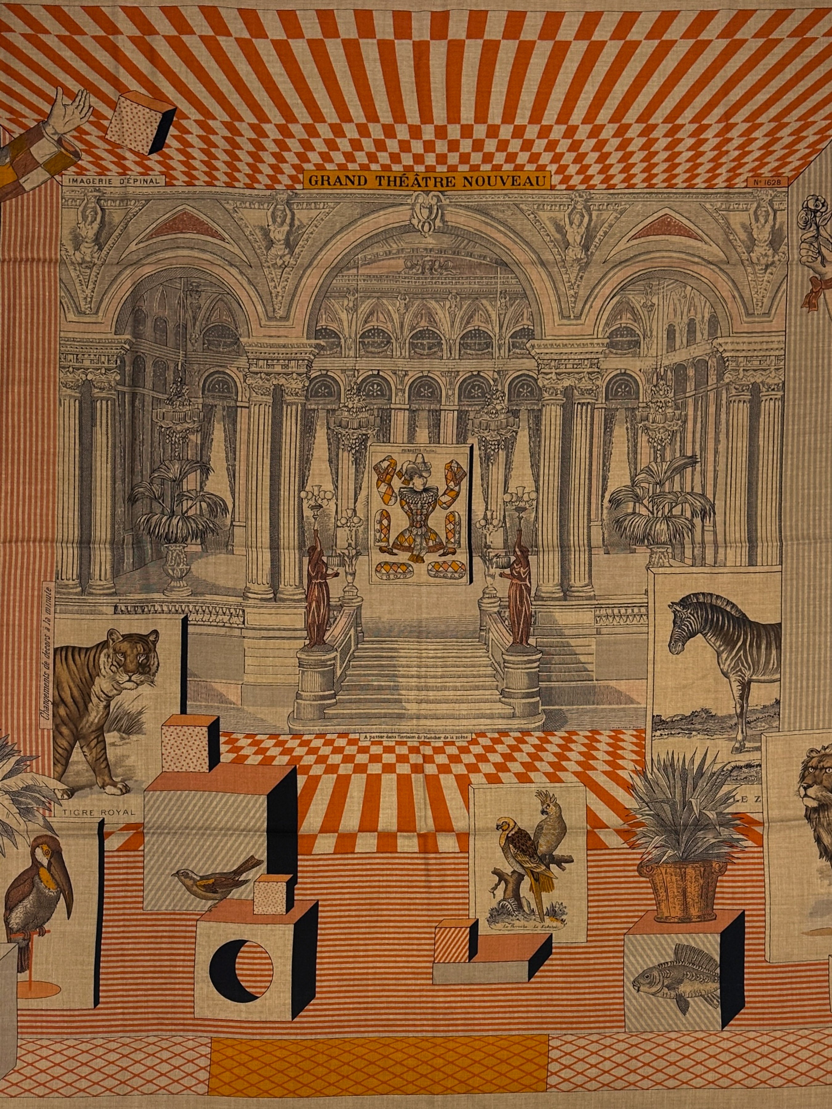 Hermès Grand Théâtre Nouveau Cashmere Silk 140