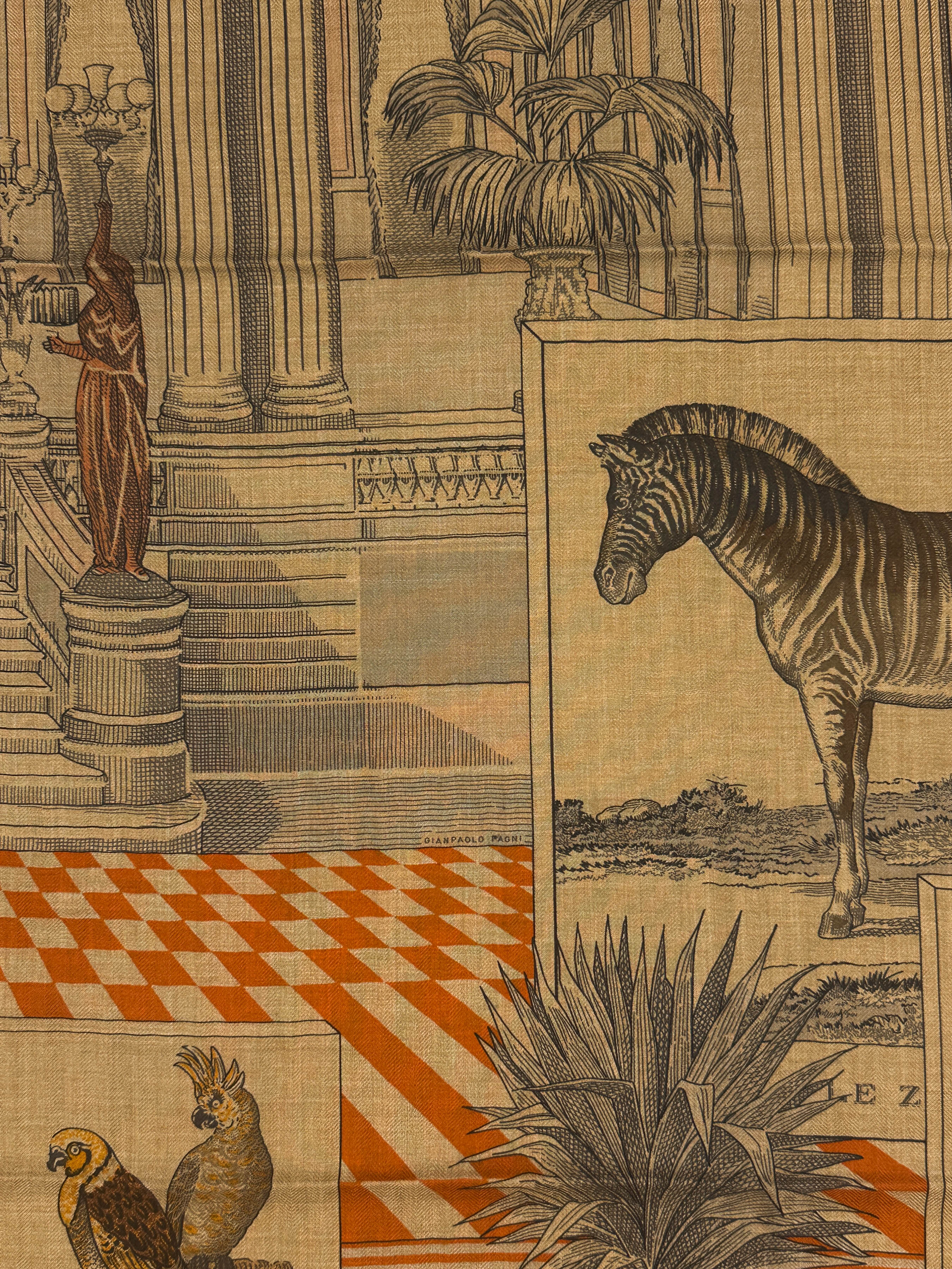 Hermès Grand Théâtre Nouveau Cashmere Silk 140