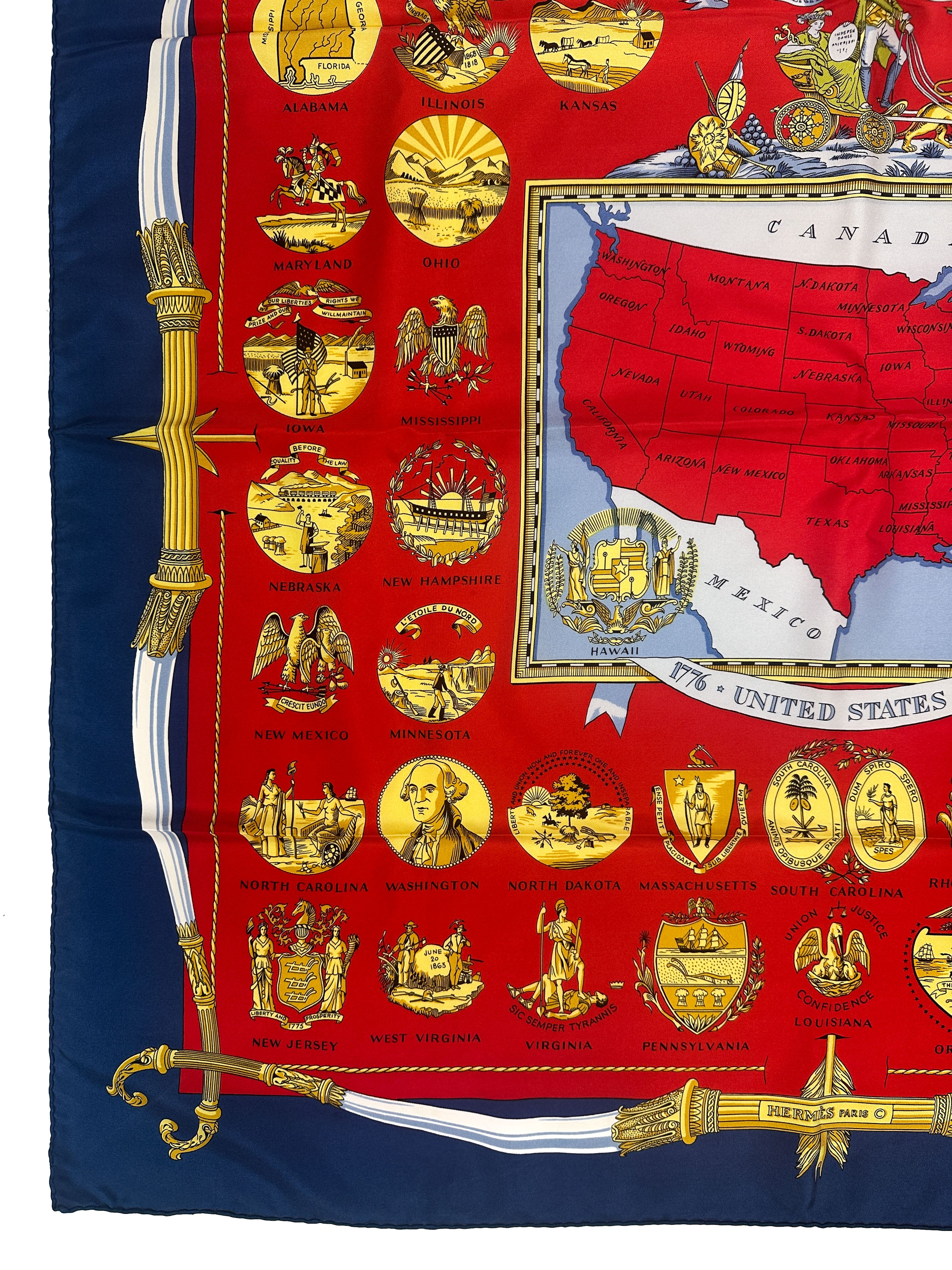 Hermès Special Edition 1976 Bicentenary Arms Of The United States 90
