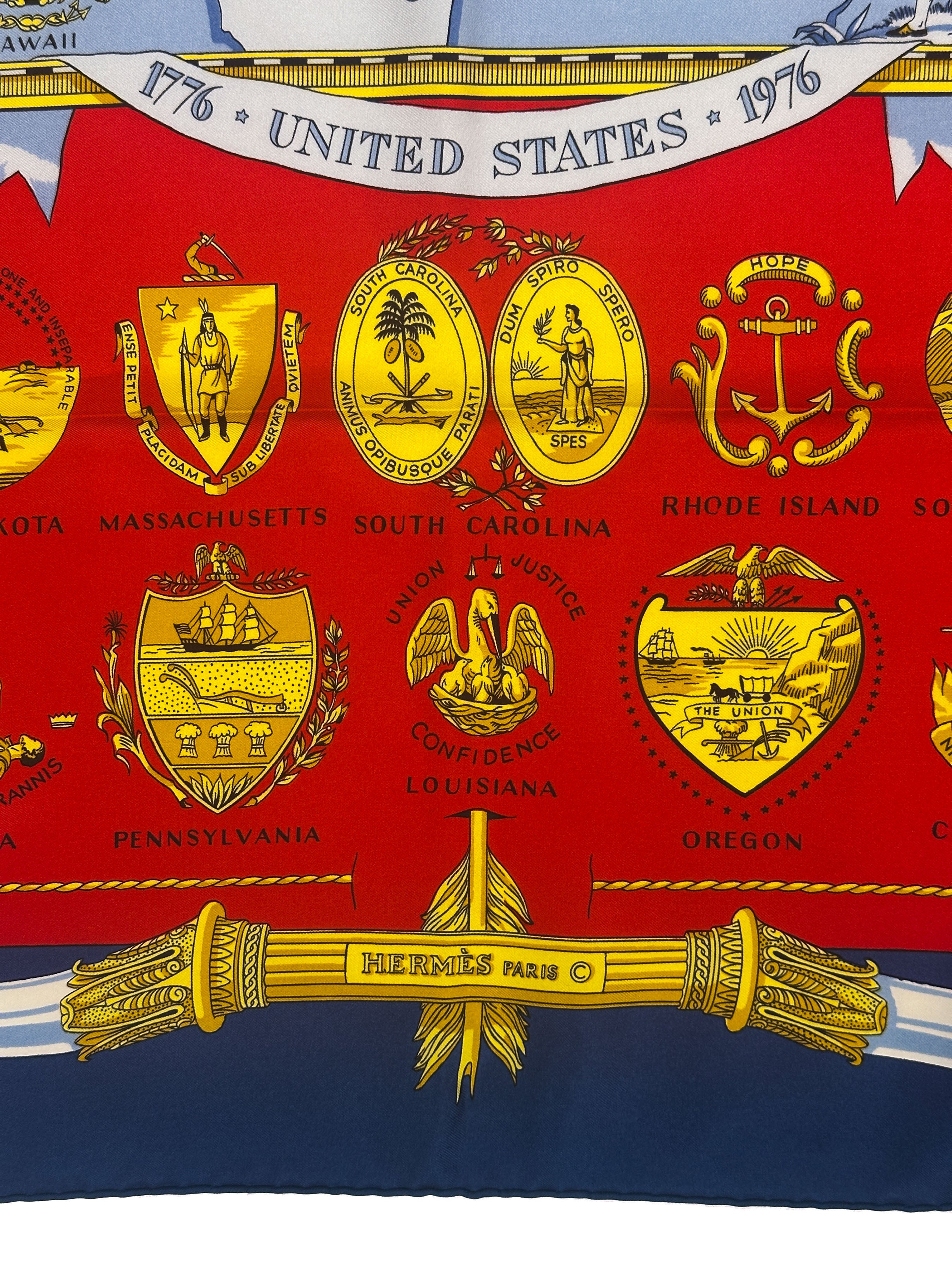 Hermès Special Edition 1976 Bicentenary Arms Of The United States 90