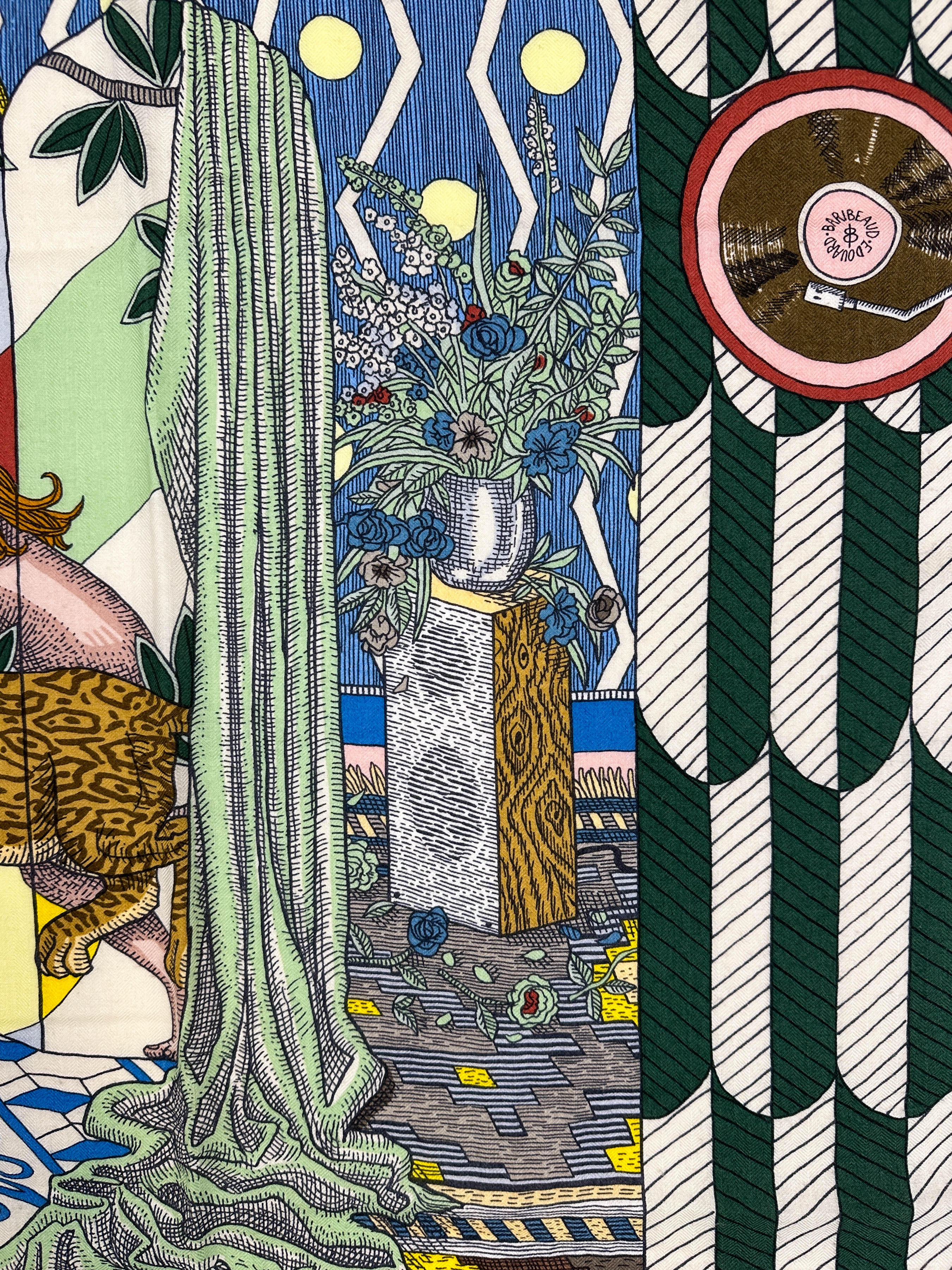 Hermès La Danse des Amazones Cashmere Silk 140