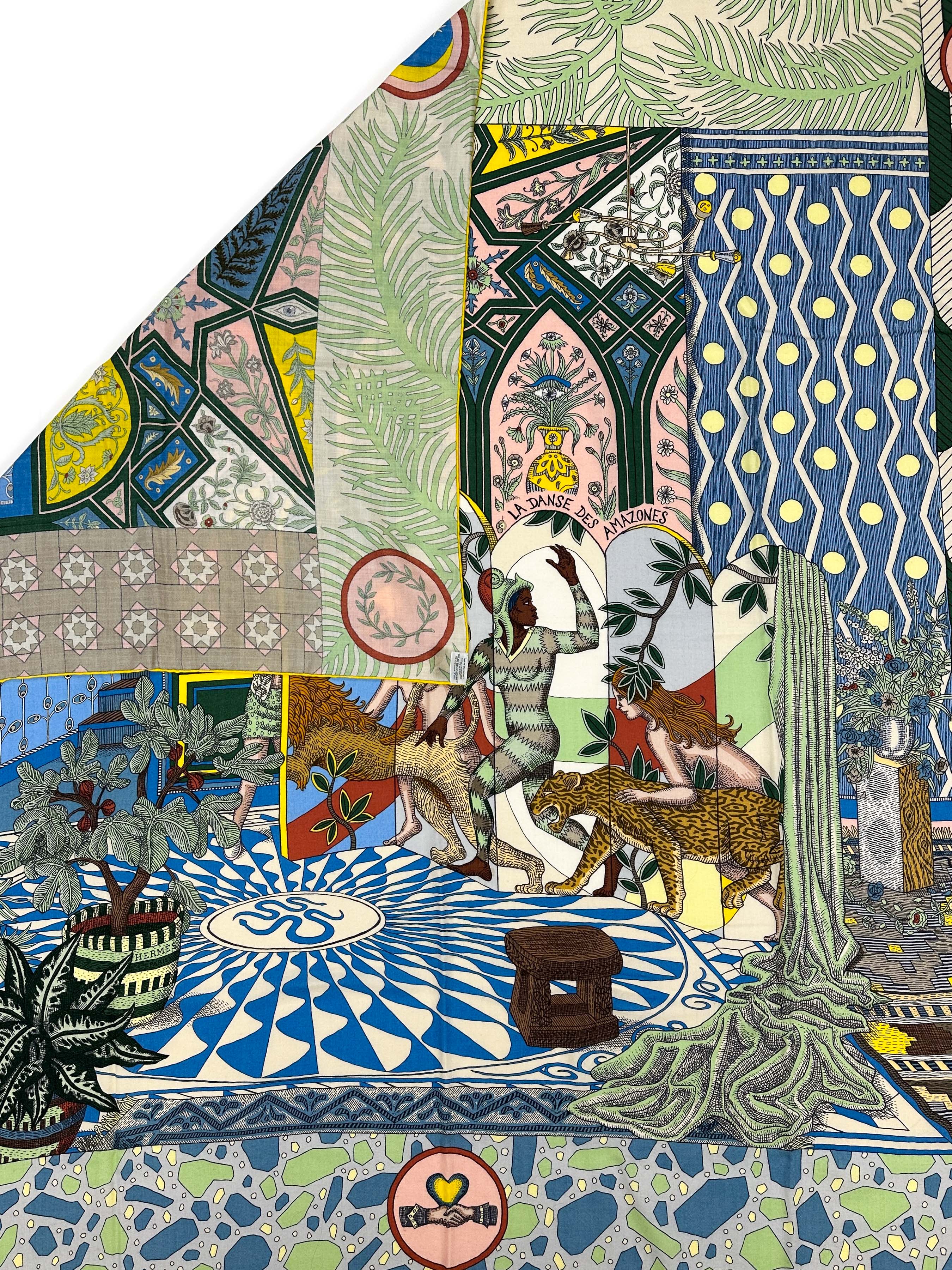 Hermès La Danse des Amazones Cashmere Silk 140